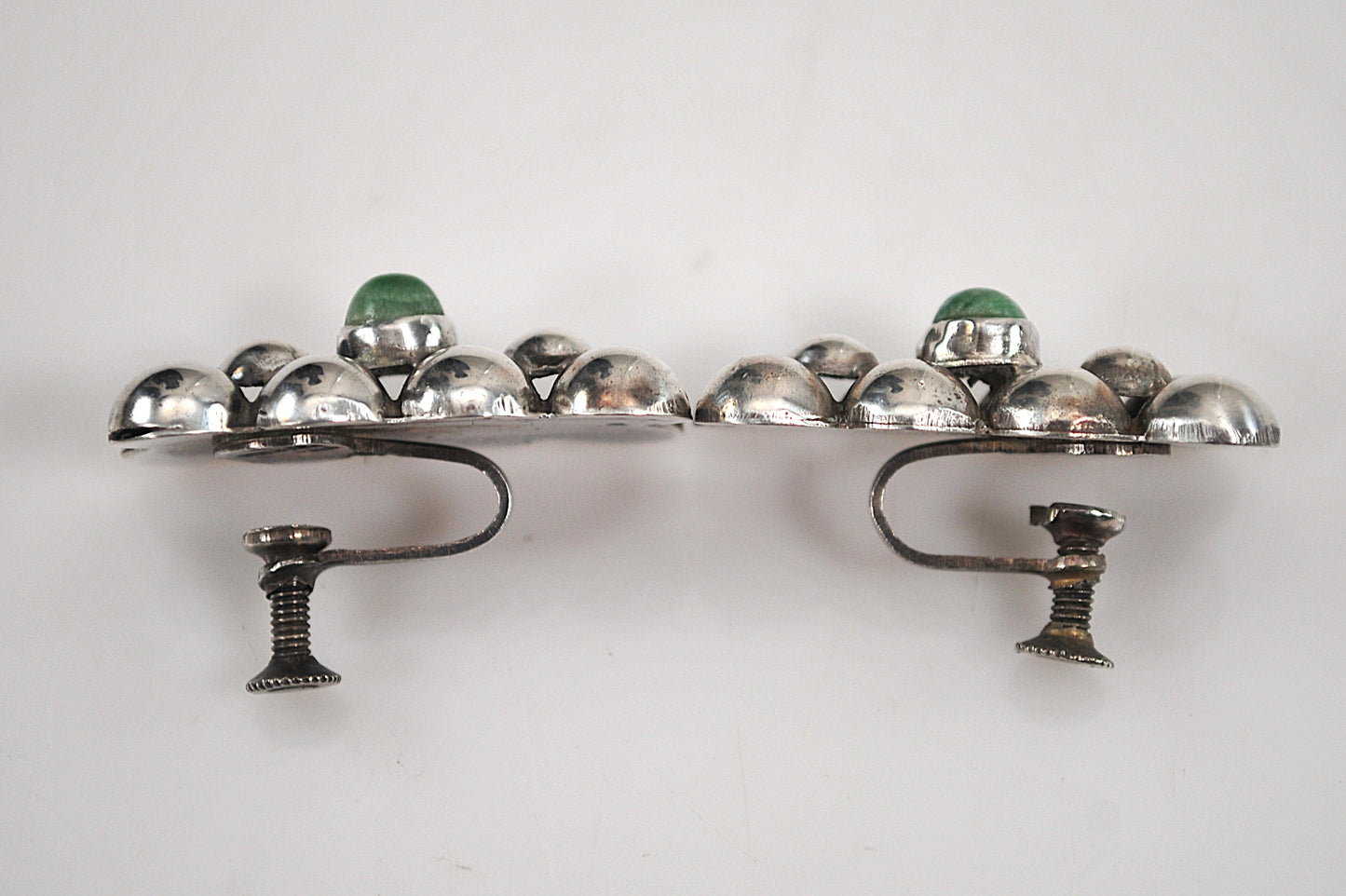 Vintage Southwestern Sterling Silver Turquoise Screw Back Earrings