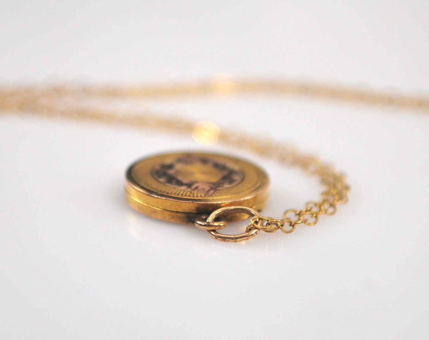 AS IS - Antique Gold Filled Baby Locket Necklace
