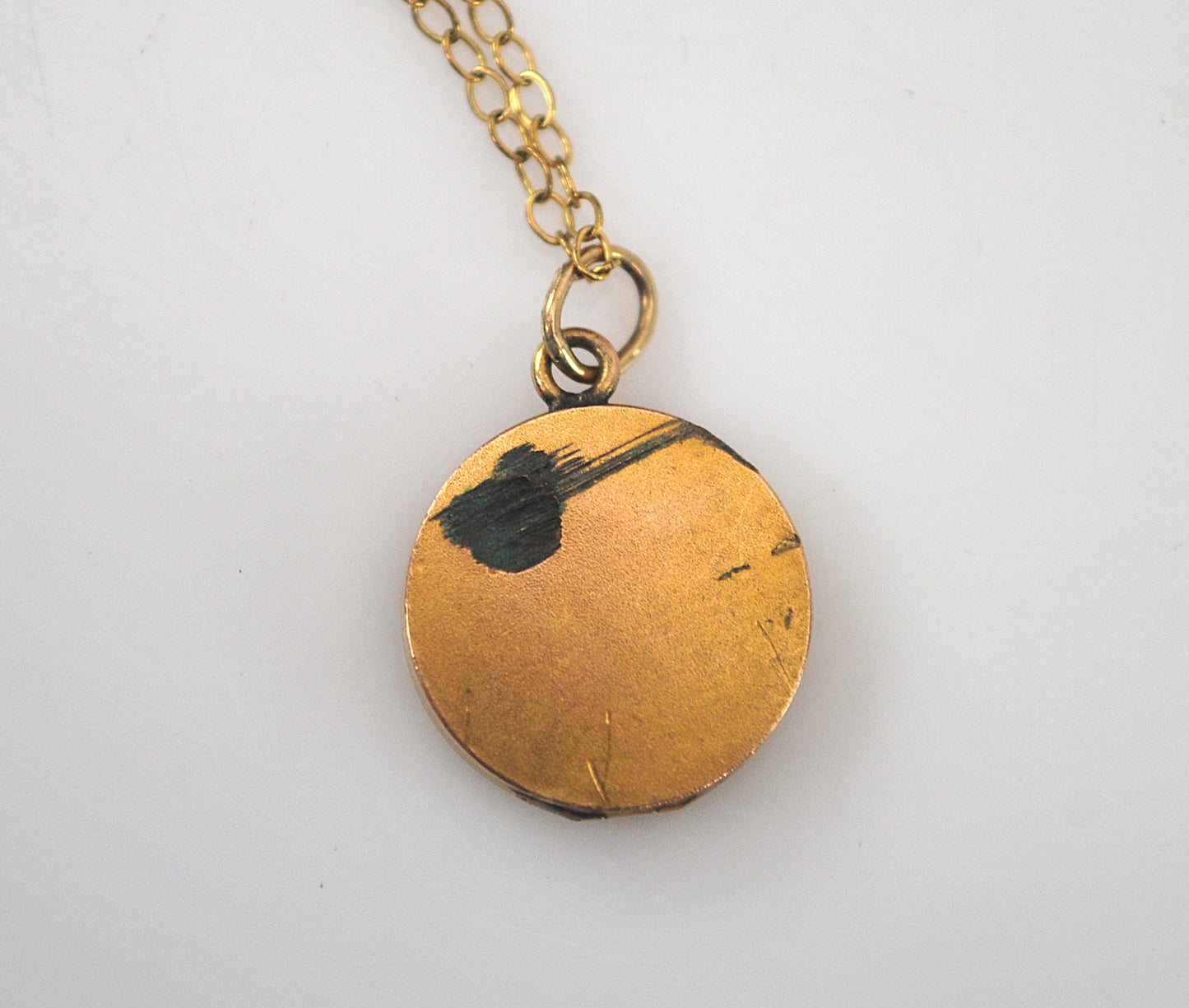 AS IS - Antique Gold Filled Baby Locket Necklace