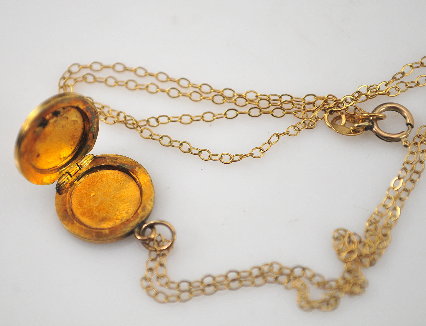 AS IS - Antique Gold Filled Baby Locket Necklace