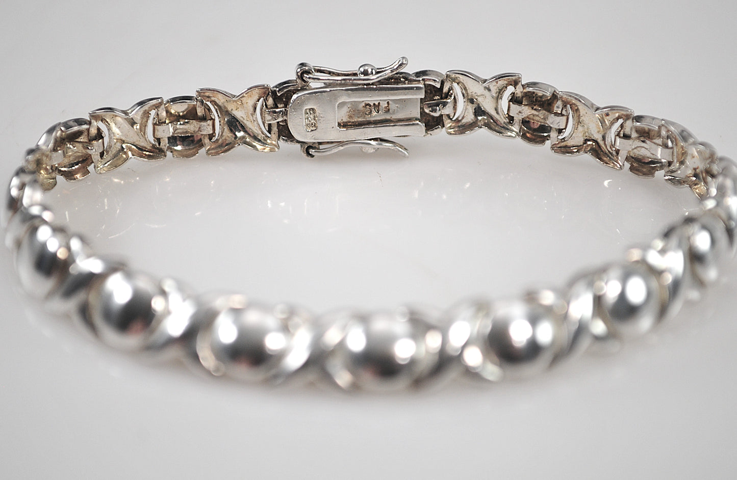Sterling Silver Hugs and Kisses Bracelet