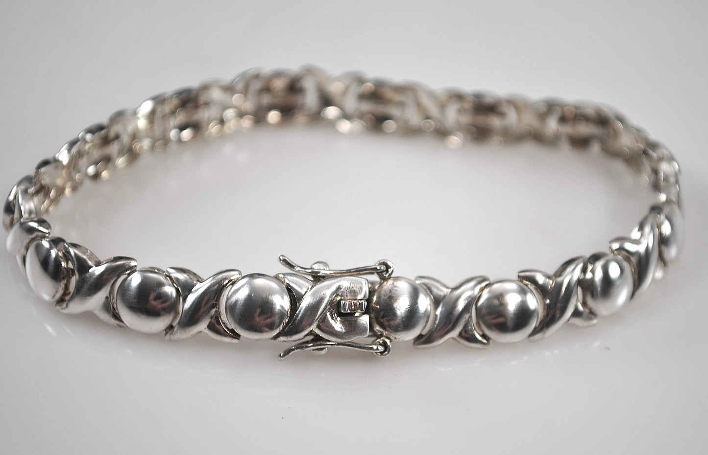 Sterling Silver Hugs and Kisses Bracelet