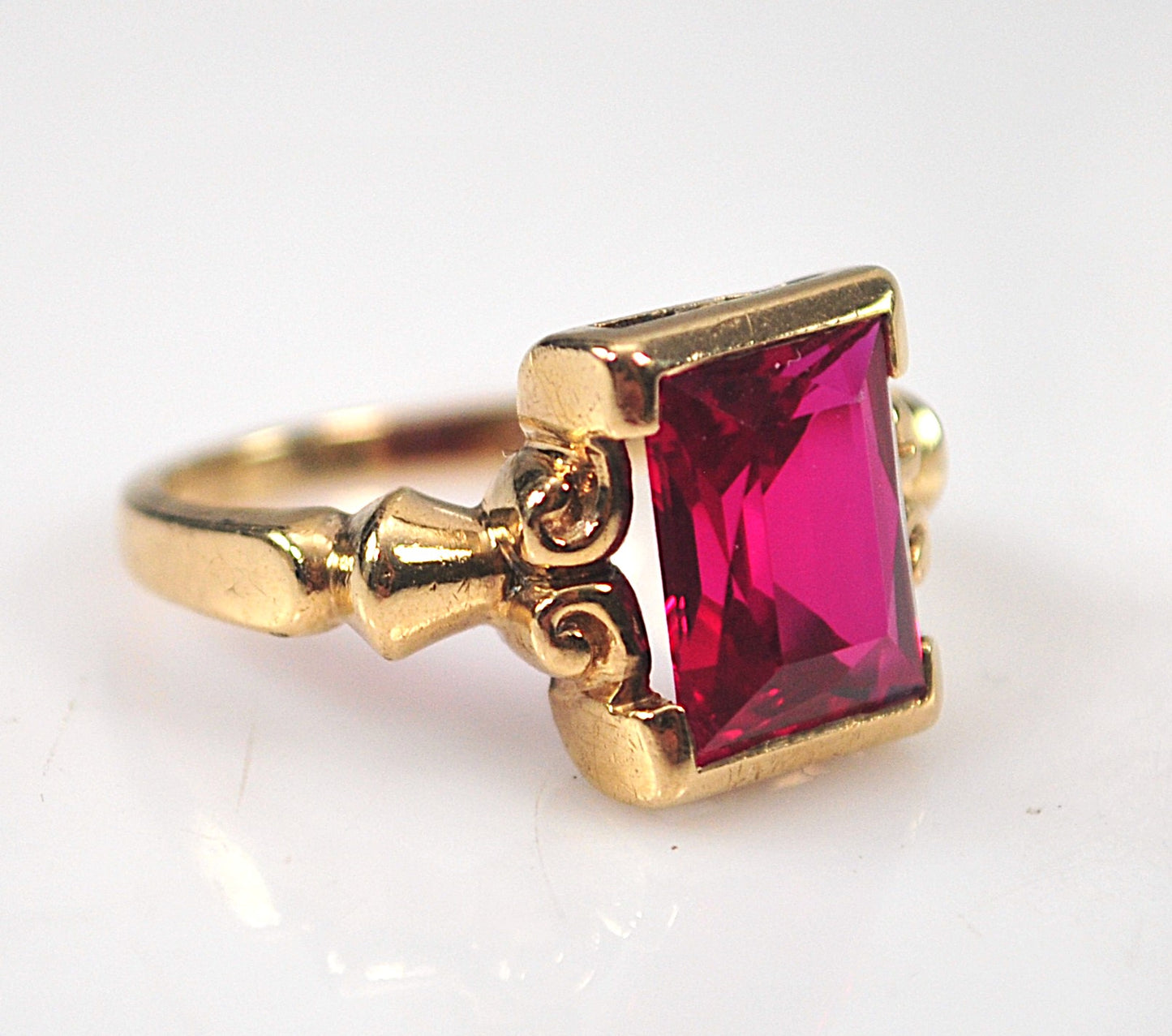 Vintage 10K Gold Emerald Cut Ring