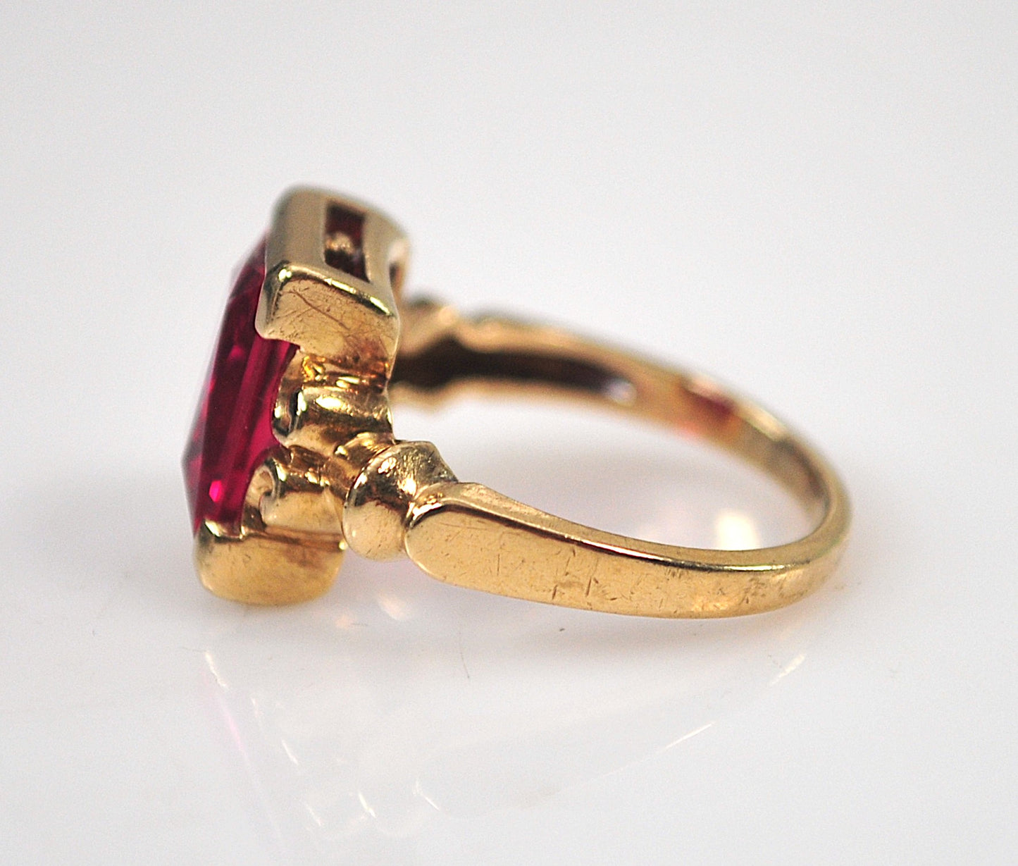 Vintage 10K Gold Emerald Cut Ring