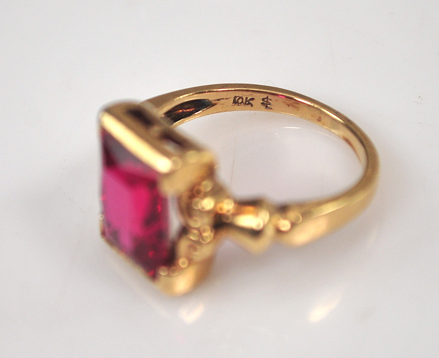 Vintage 10K Gold Emerald Cut Ring