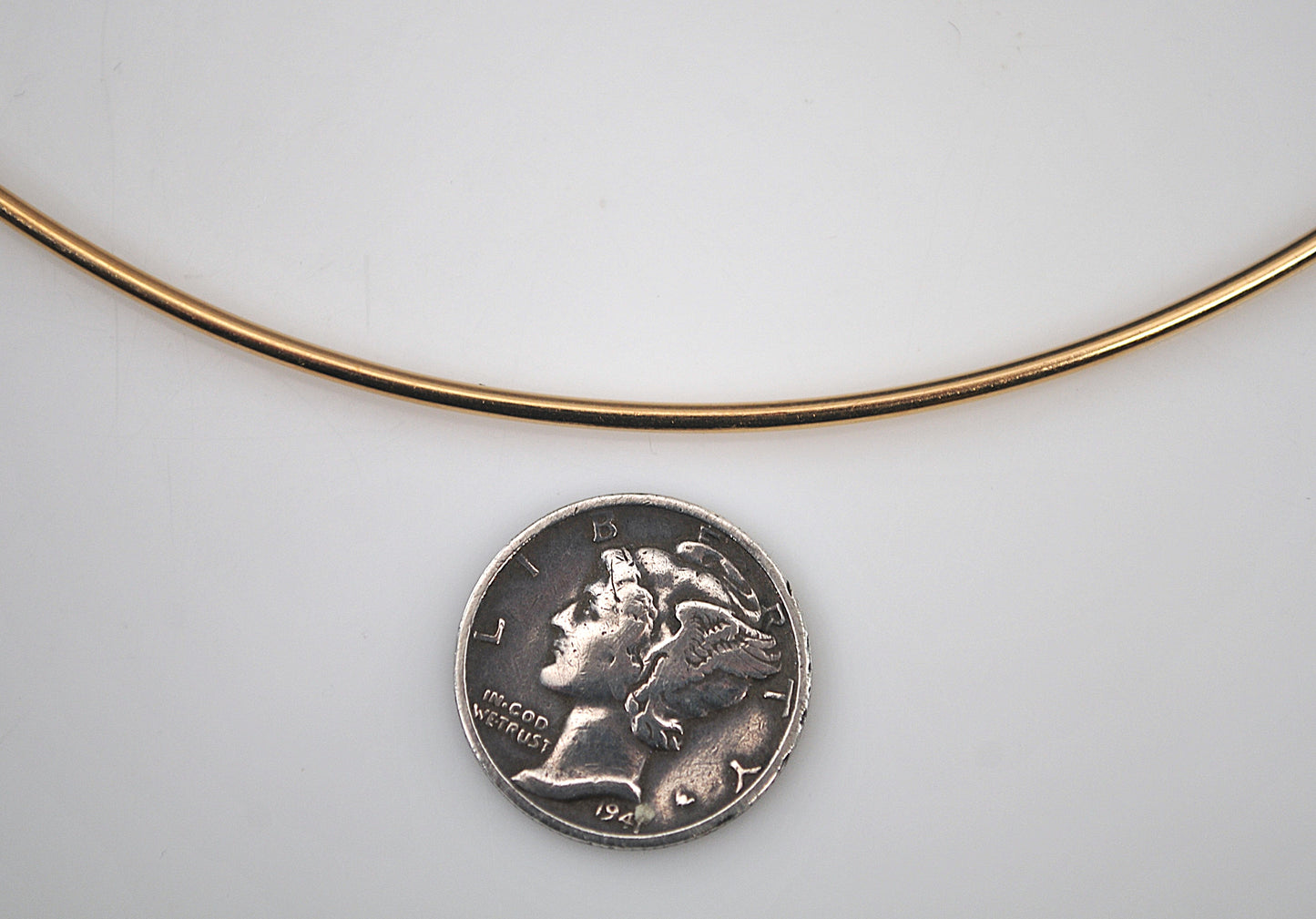 Signed Gold Filled Wire Collar Choker Necklace