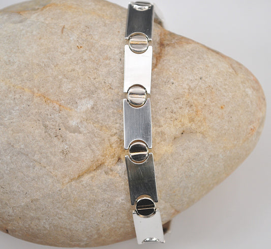 Milor 925 Italy Two Tone Screw Link Bracelet