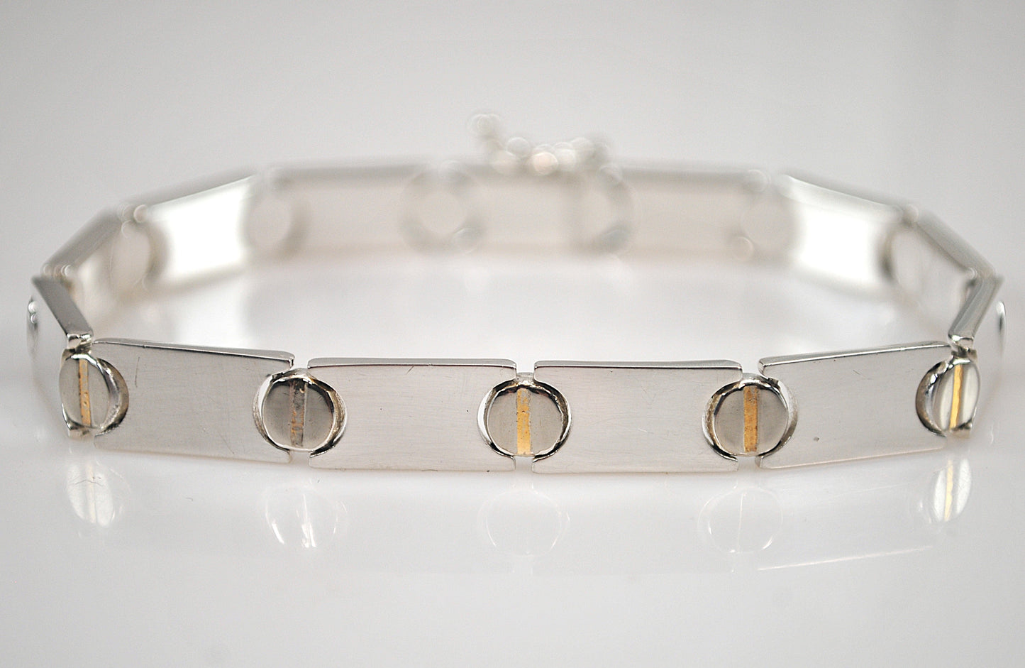 Milor 925 Italy Two Tone Screw Link Bracelet