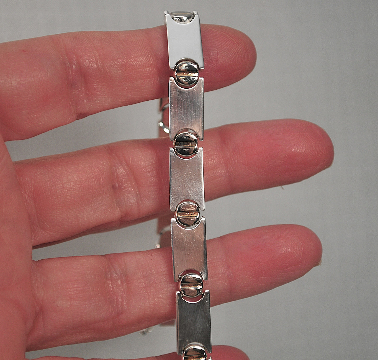 Milor 925 Italy Two Tone Screw Link Bracelet