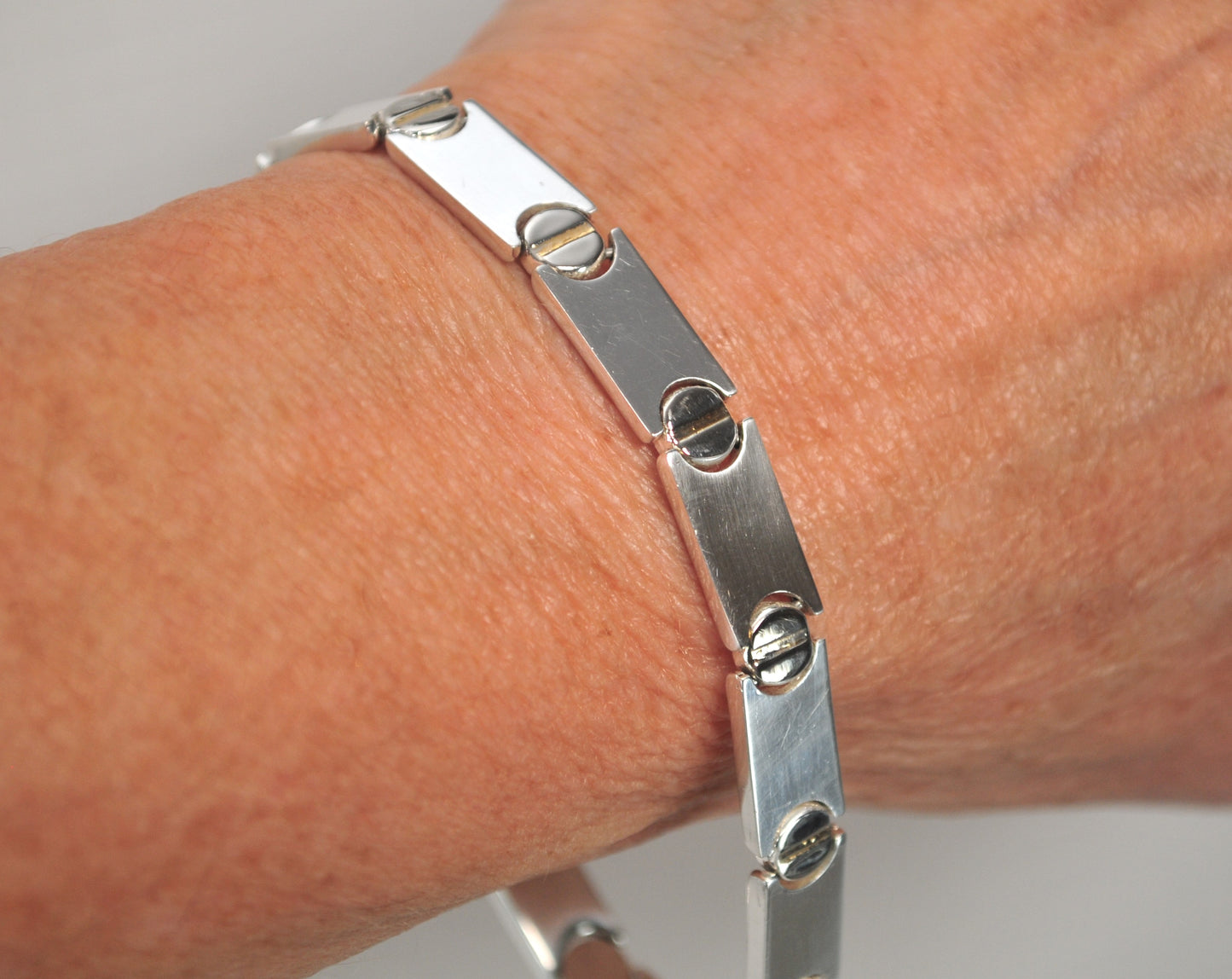 Milor 925 Italy Two Tone Screw Link Bracelet