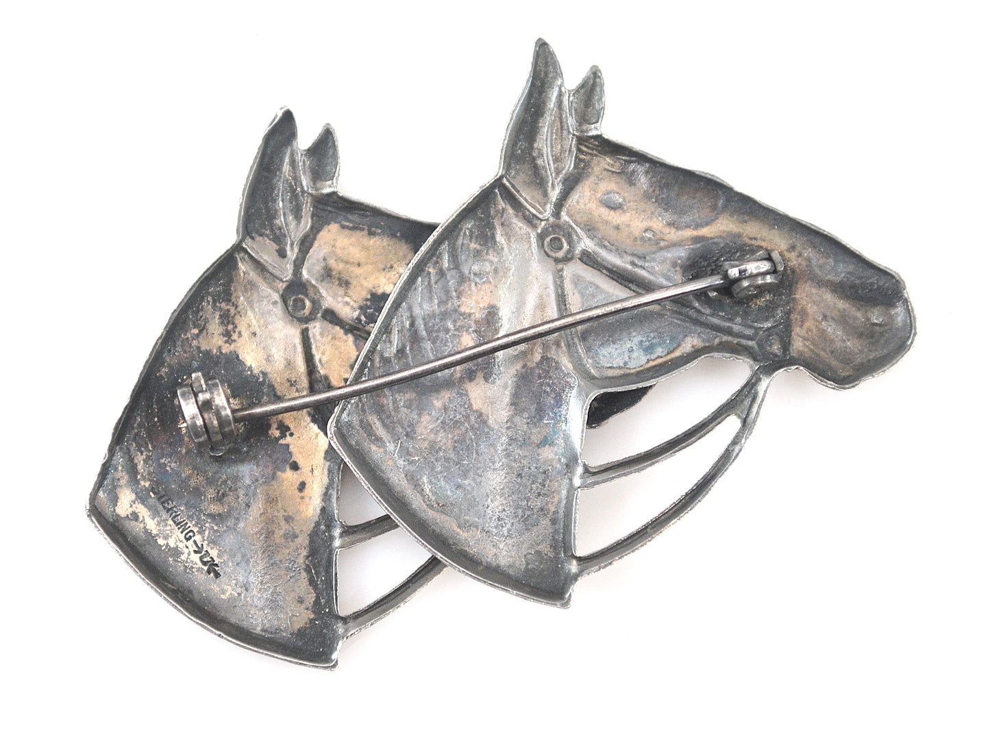 Vintage Sterling Silver Horse Brooch