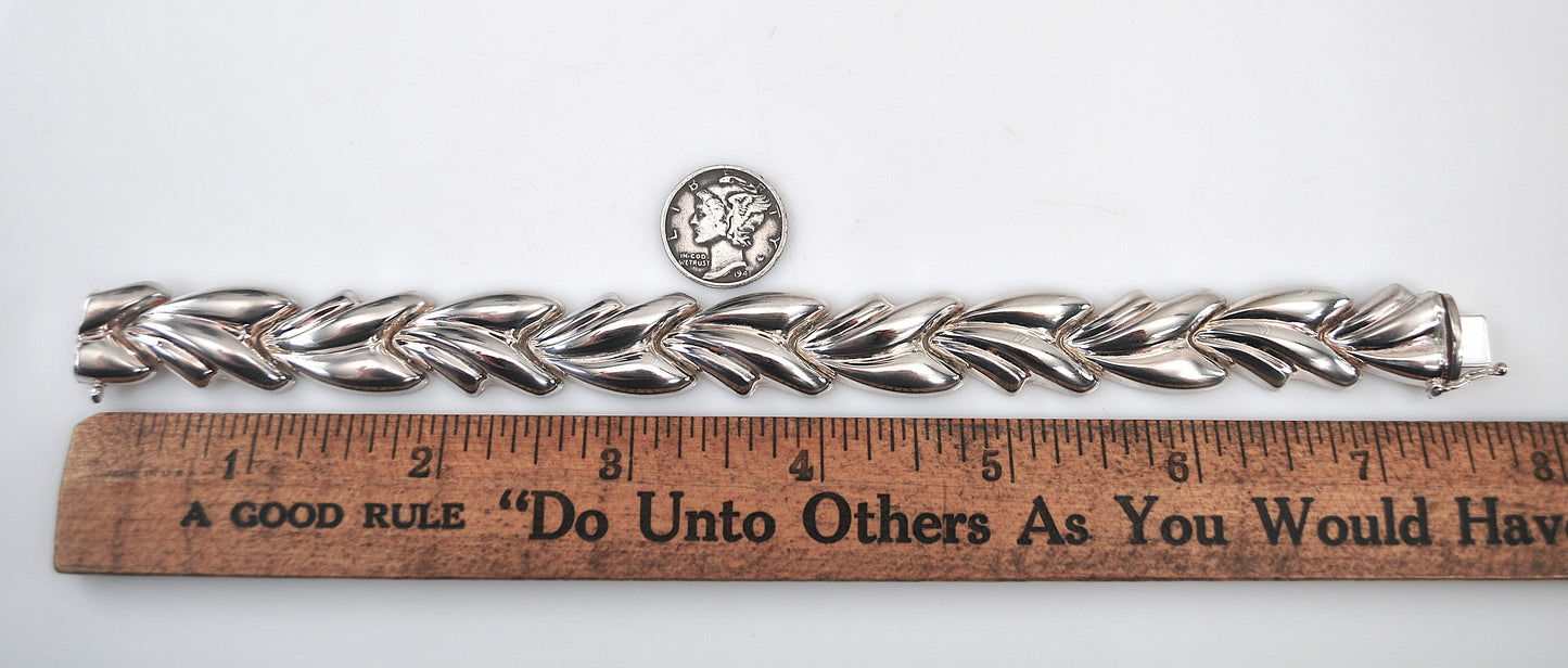 Milor 925 Italy Puffed Link Bracelet