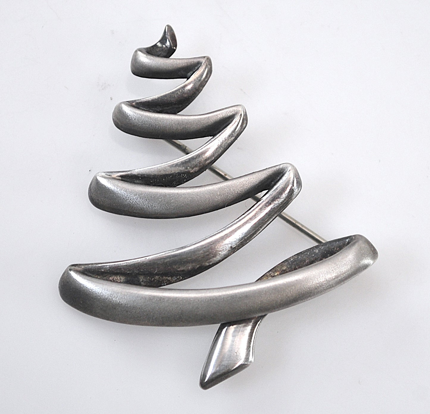 Vintage BA Ballou BAB Sterling Silver Christmas Tree Brooch