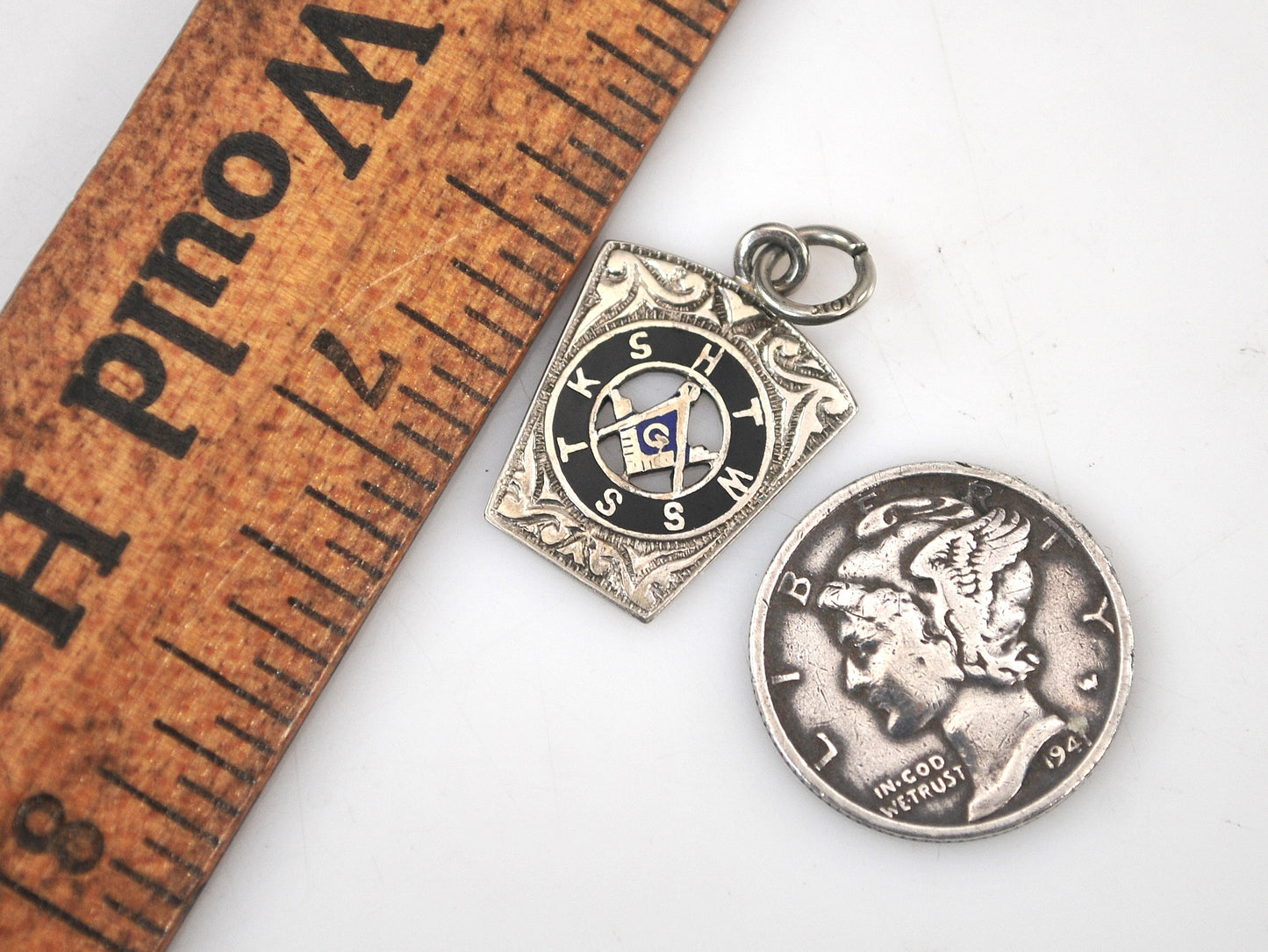 Antique 10K Gold Masonic Pendant