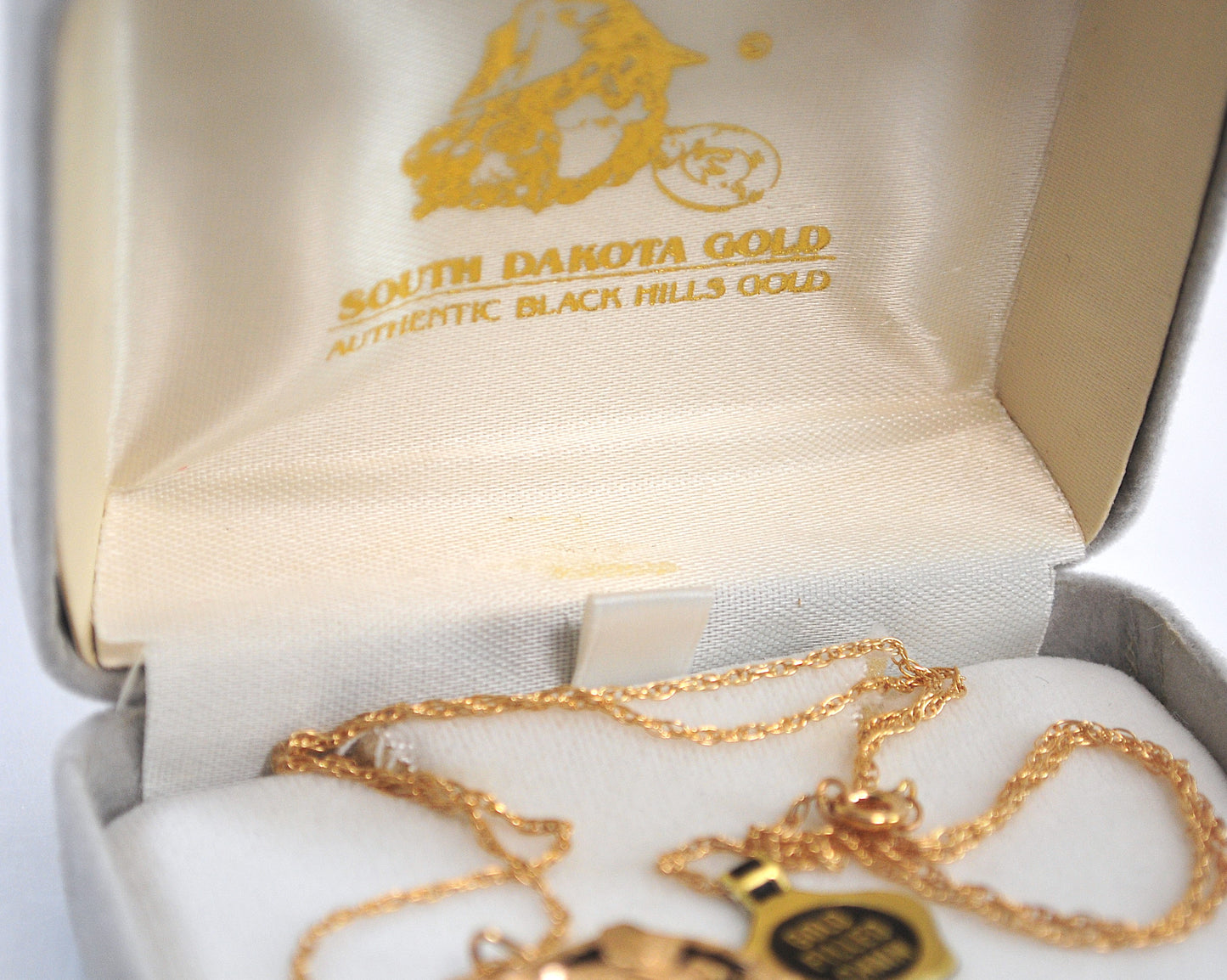 Black Hills Gold Coleman 10K Gold Black Onyx Eagle Necklace with Gold Filled Chain