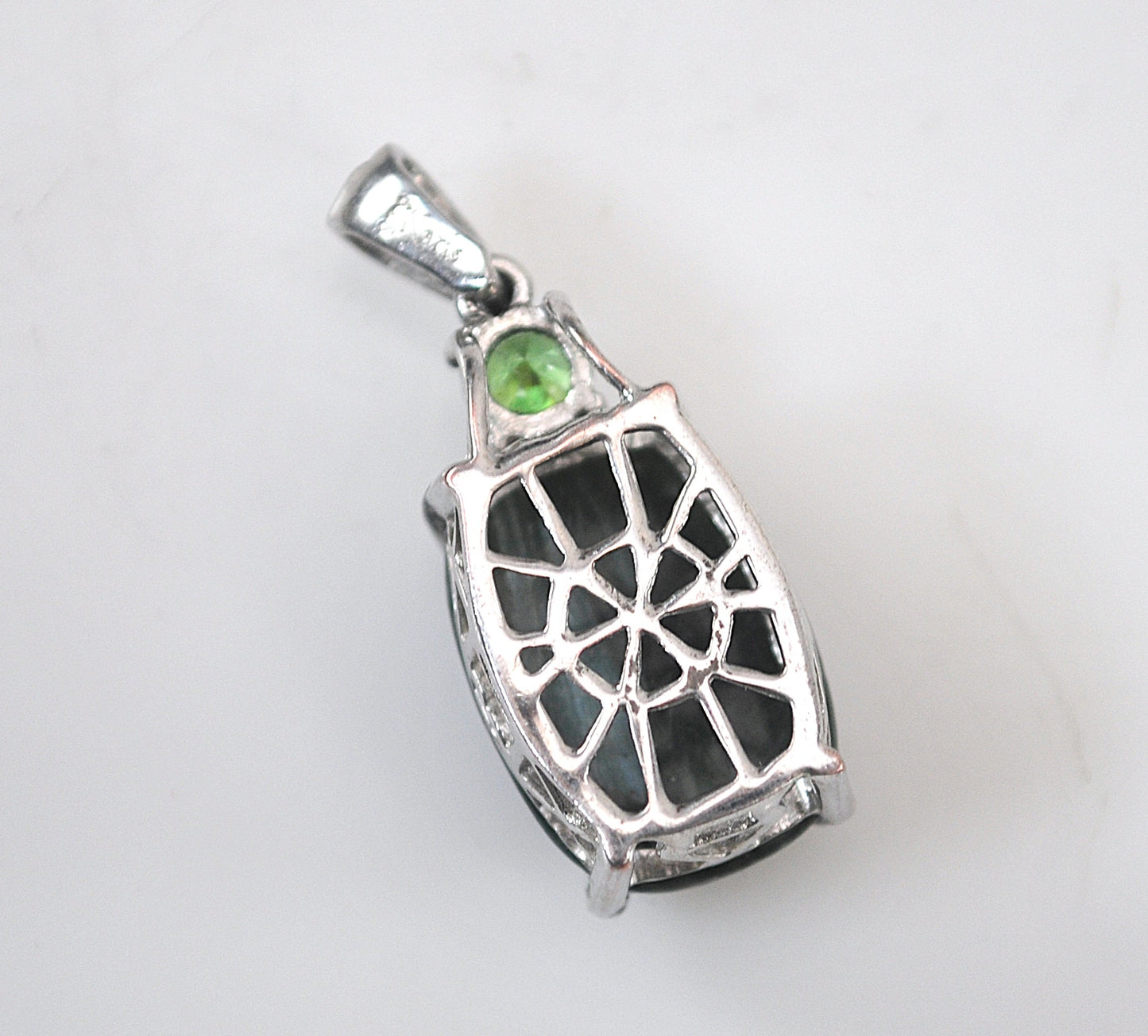 Silver TONE STS Karis Seraphinite Pendant