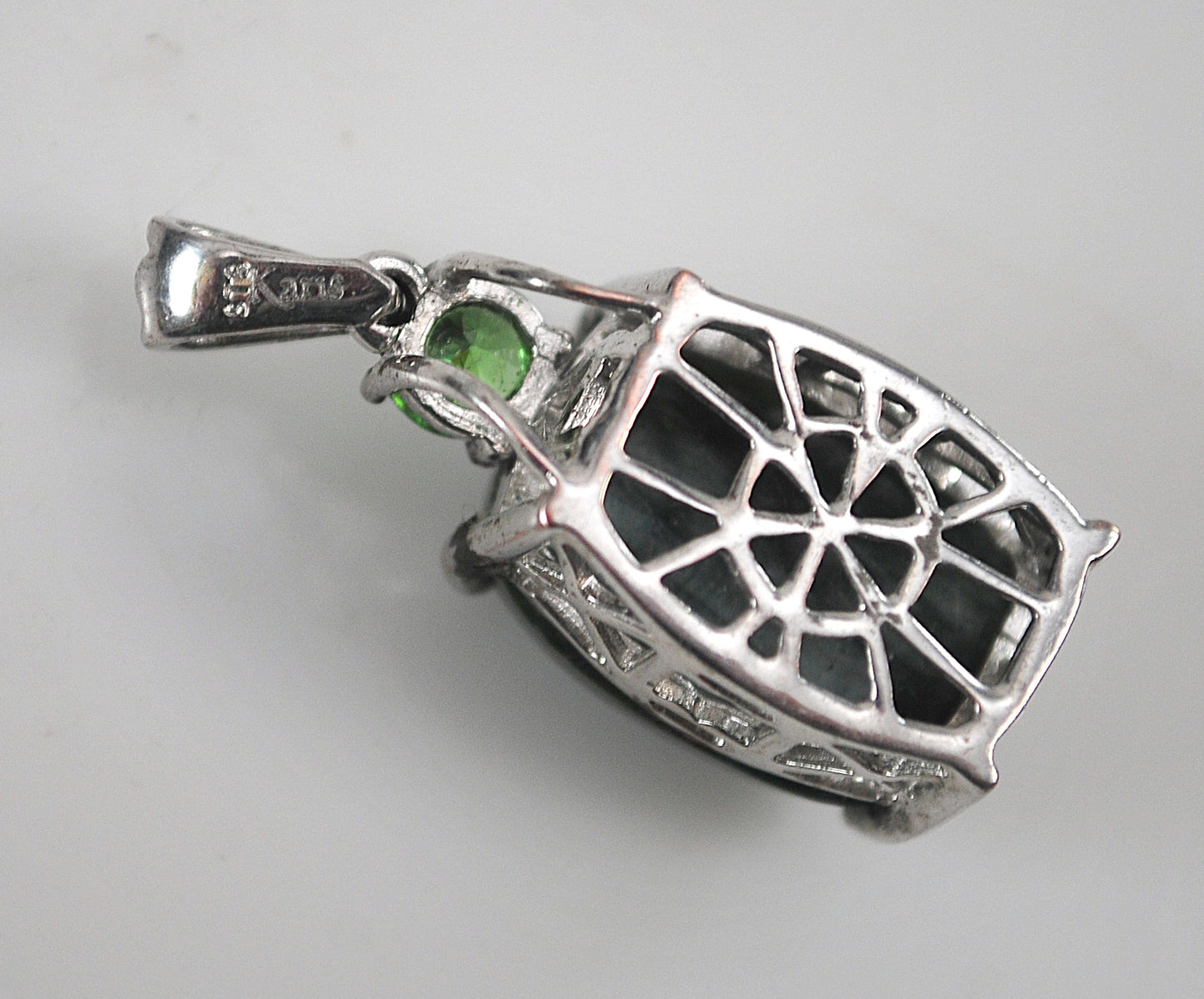 Silver TONE STS Karis Seraphinite Pendant