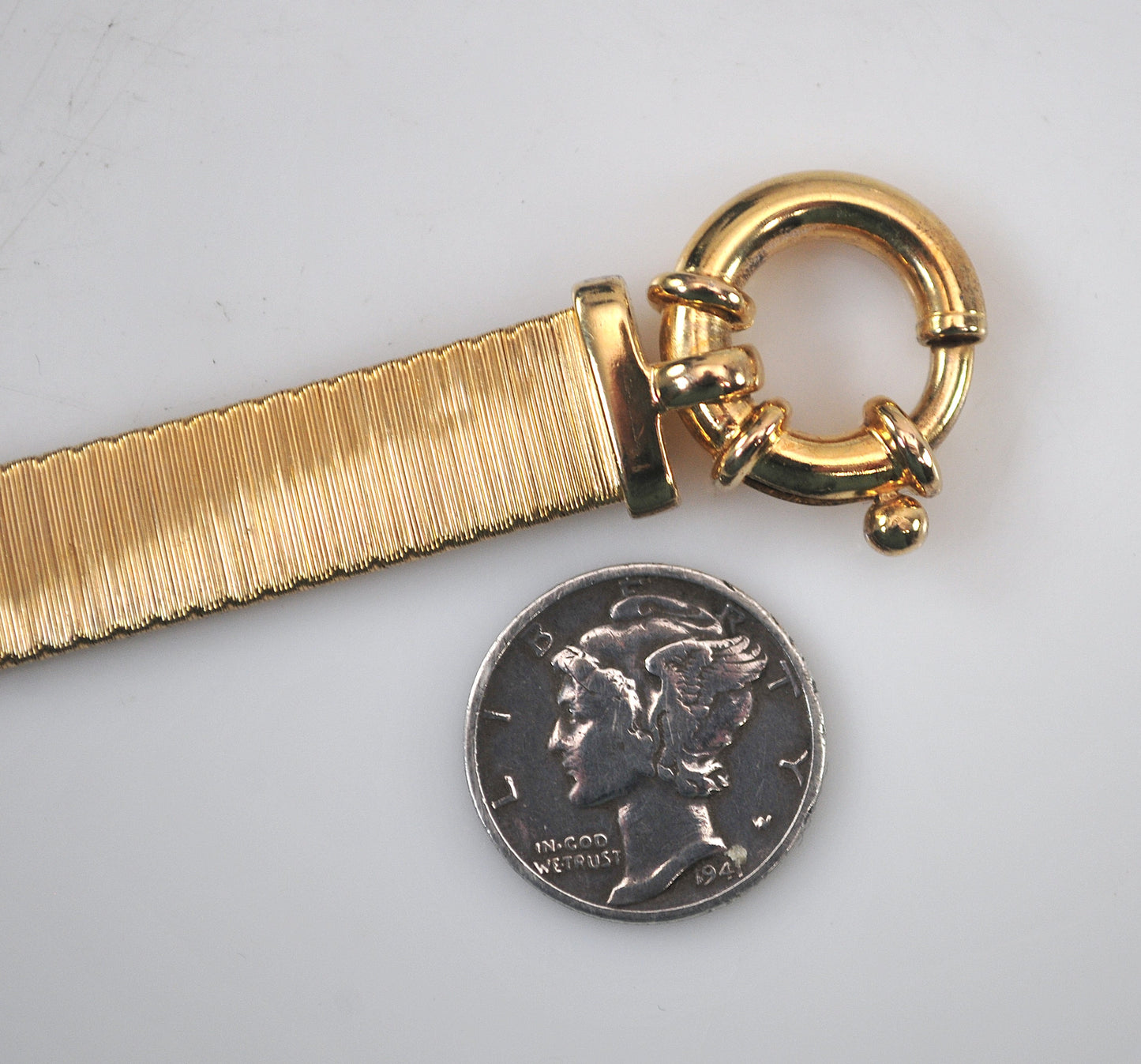 Designer 925 Italy Gold over Sterling Bracelet