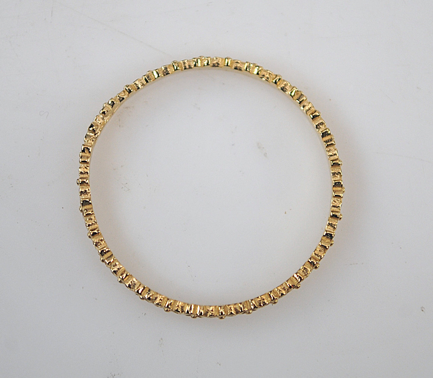 Single Signed 14K Gold Floral Stacking Ring