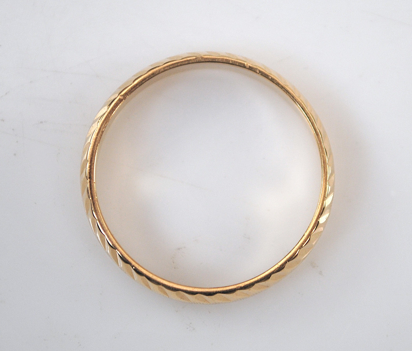 Signed 14K Gold 4mm Wedding Band Ring