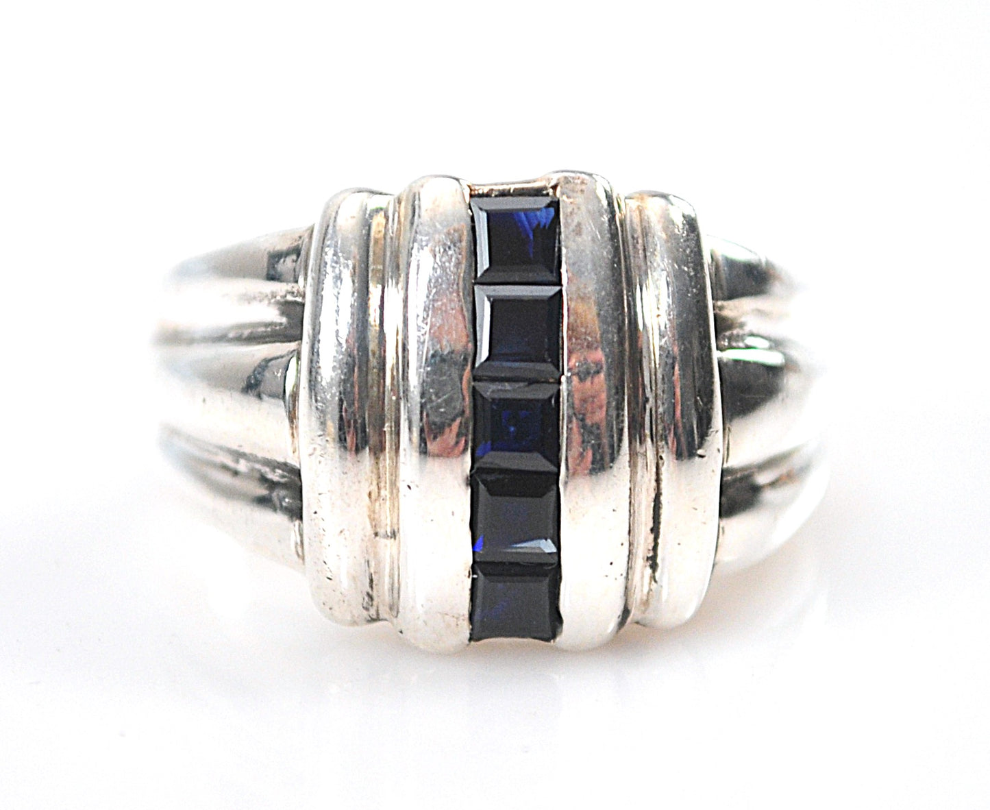 Designer 925 Sterling Silver Sapphire Ring