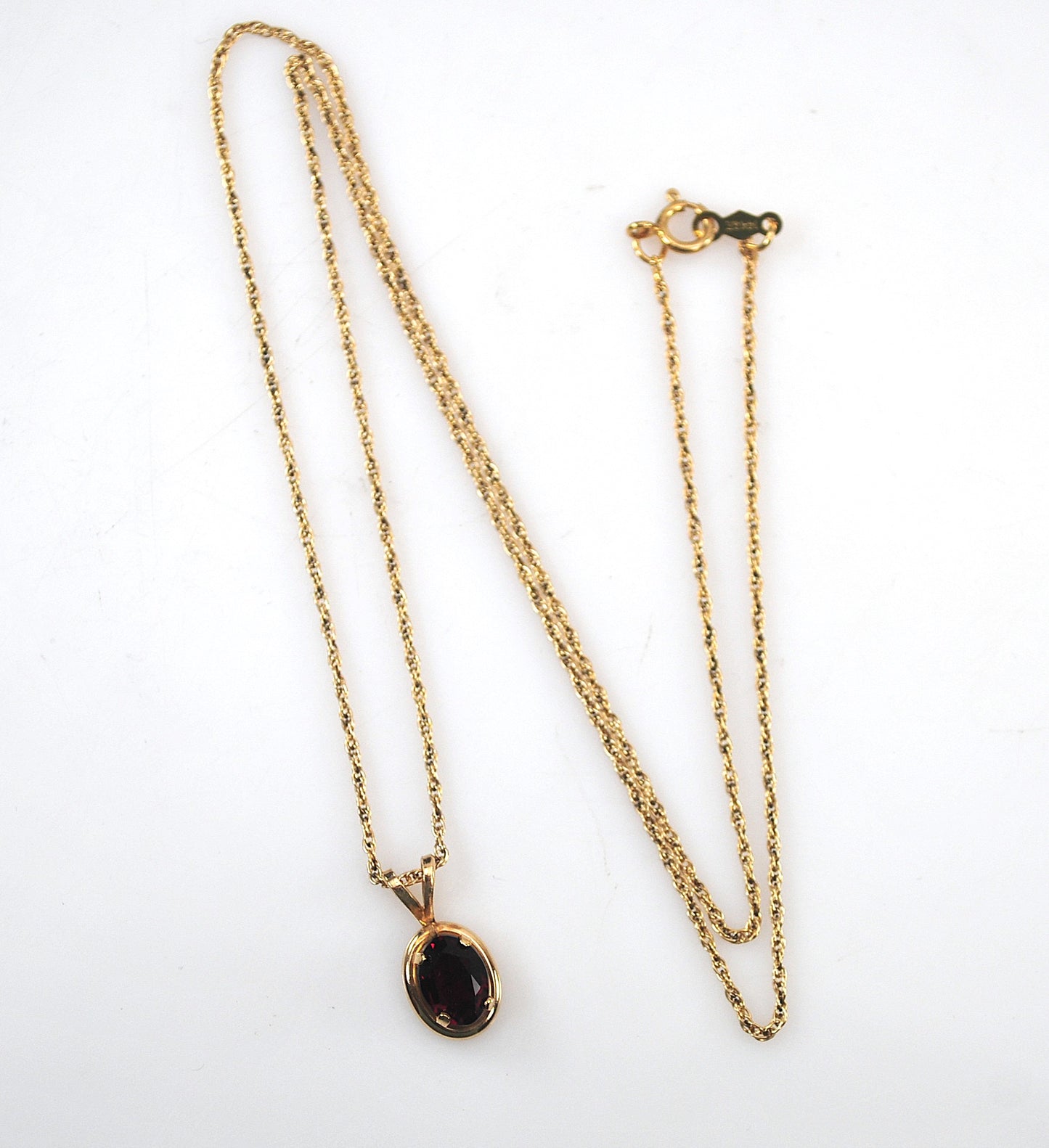 Vintage Gold Filled Garnet Necklace