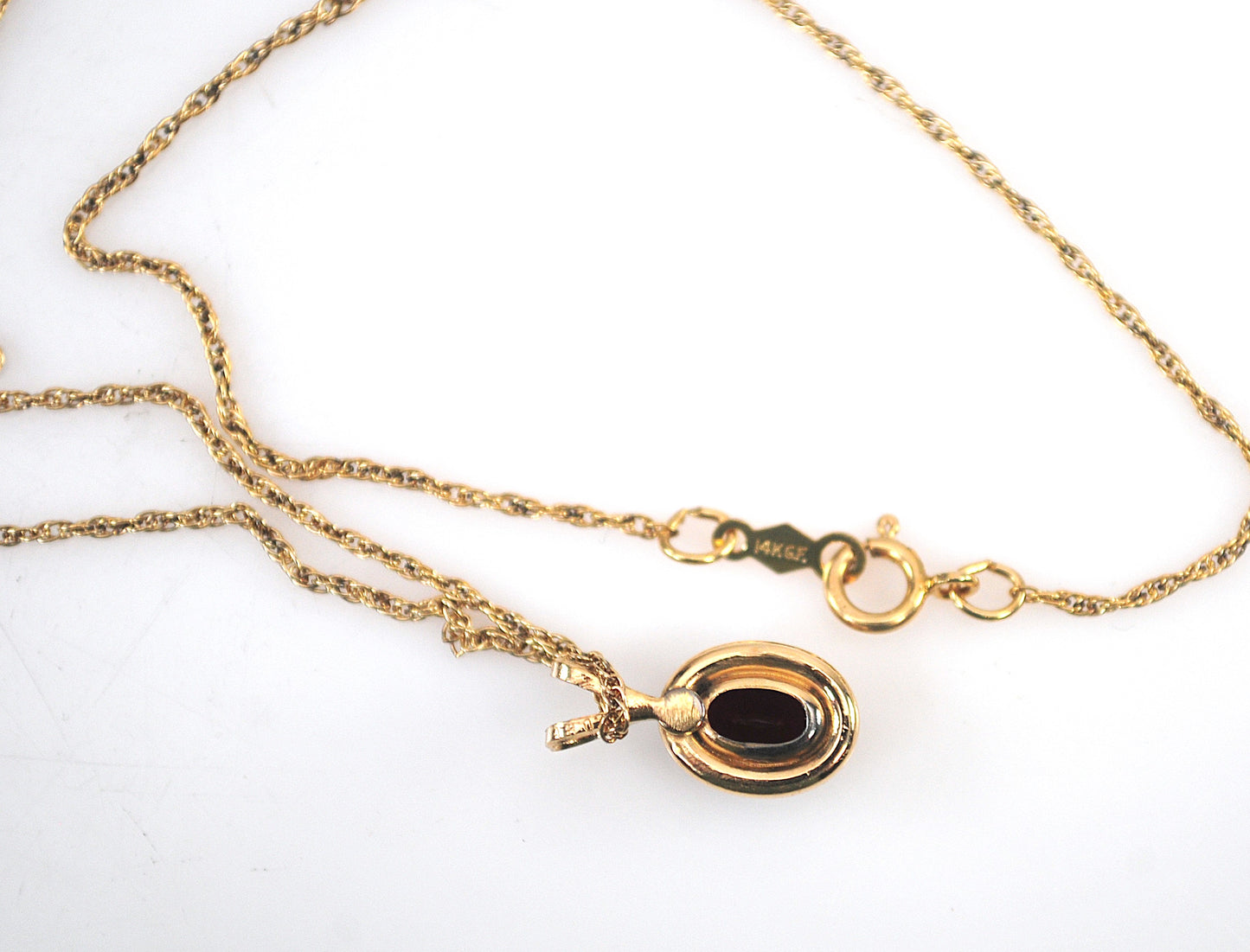 Vintage Gold Filled Garnet Necklace