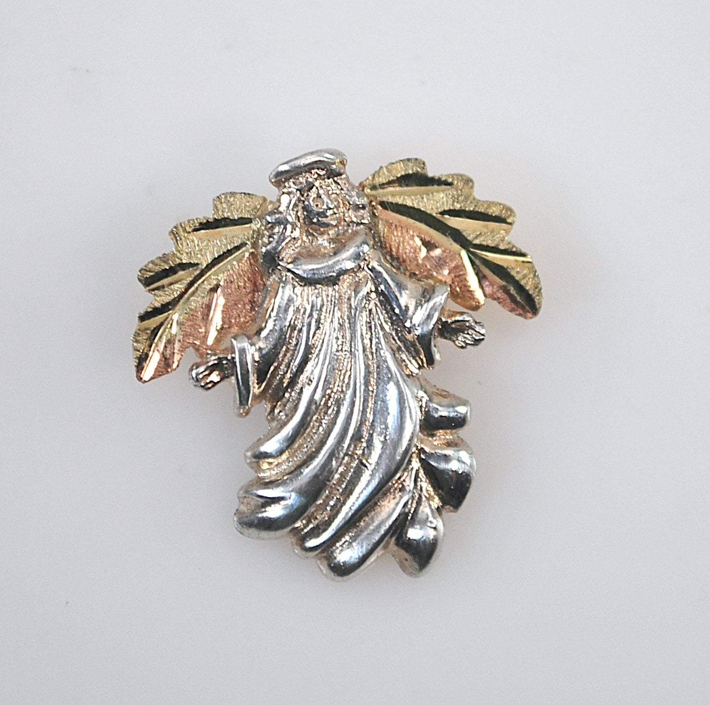 TINY Mixed Metal Angel Pendant