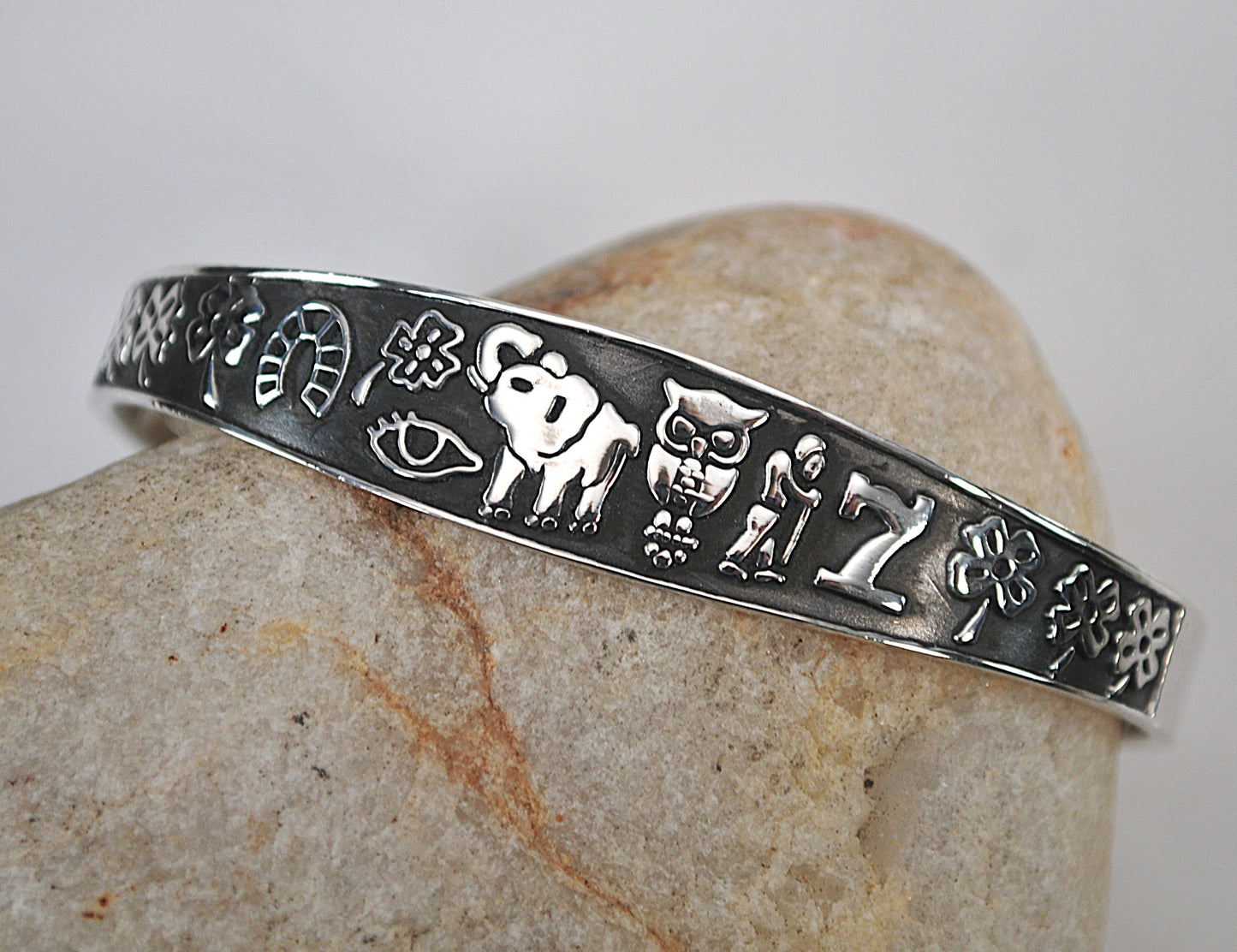 Sterling Silver Lucky Cuff Bracelet