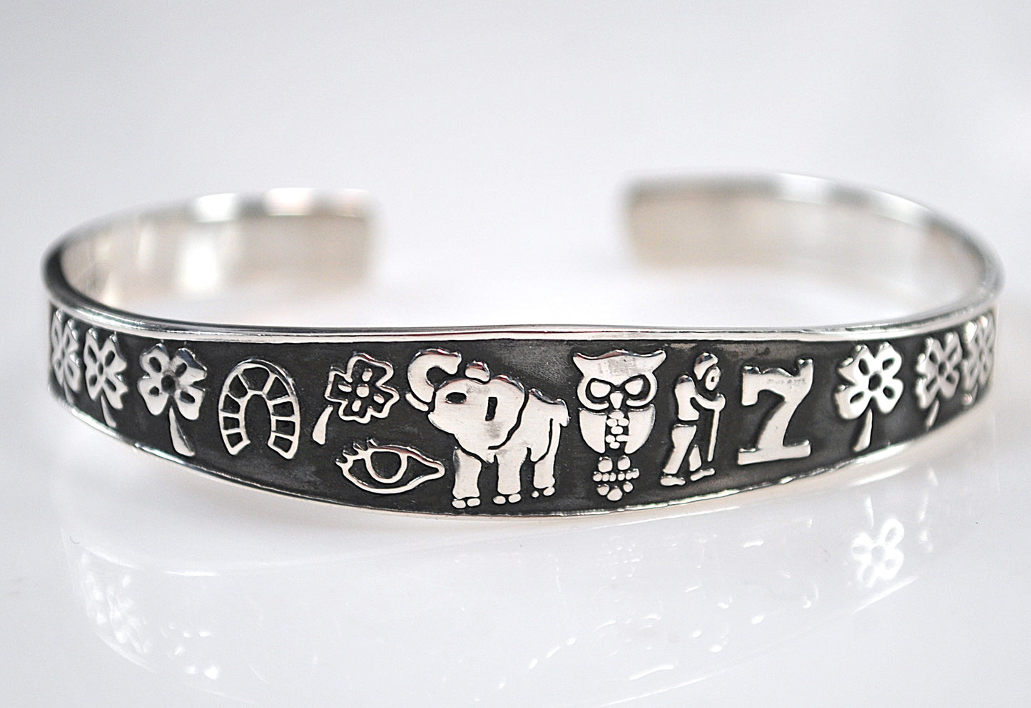 Sterling Silver Lucky Cuff Bracelet