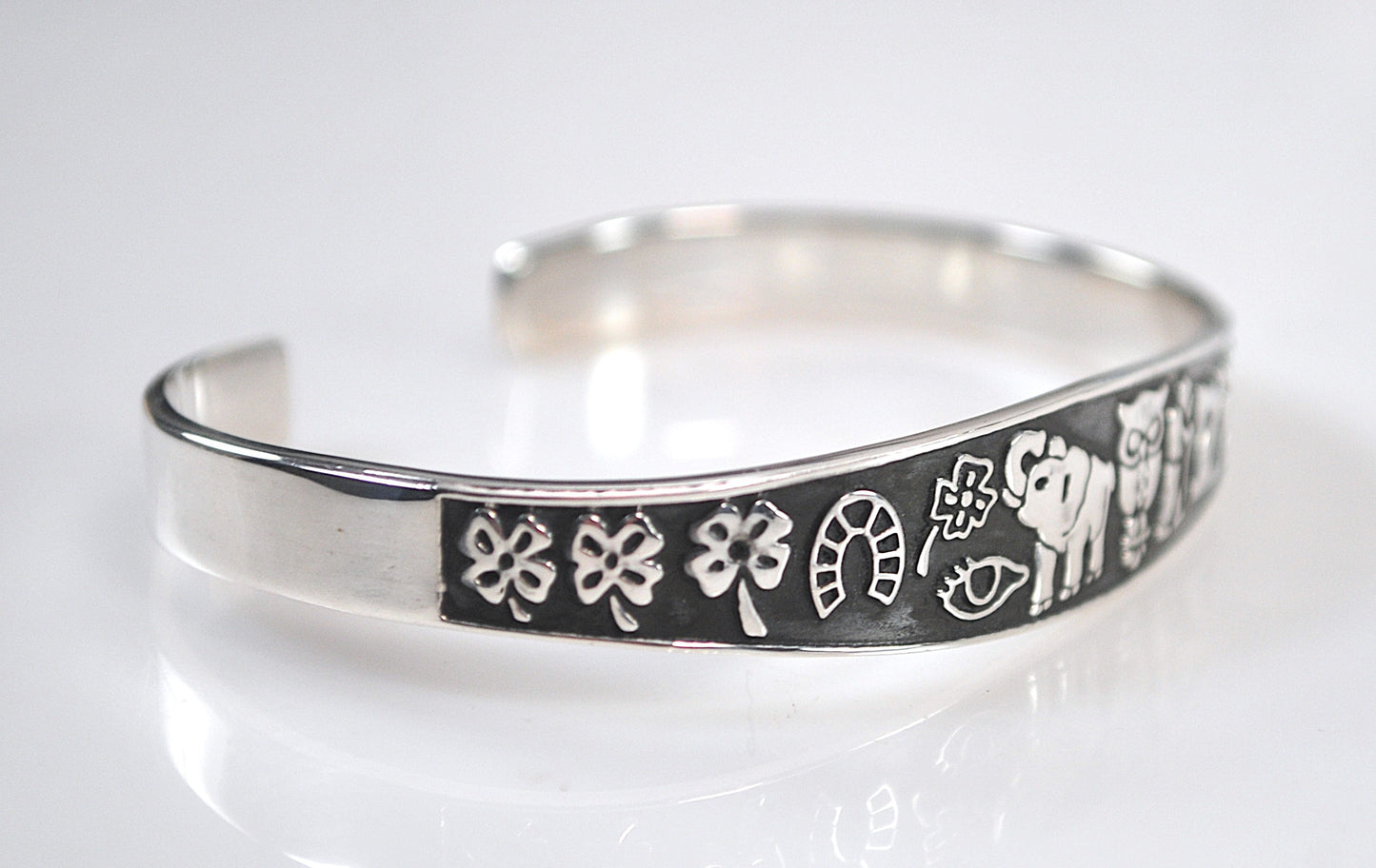 Sterling Silver Lucky Cuff Bracelet