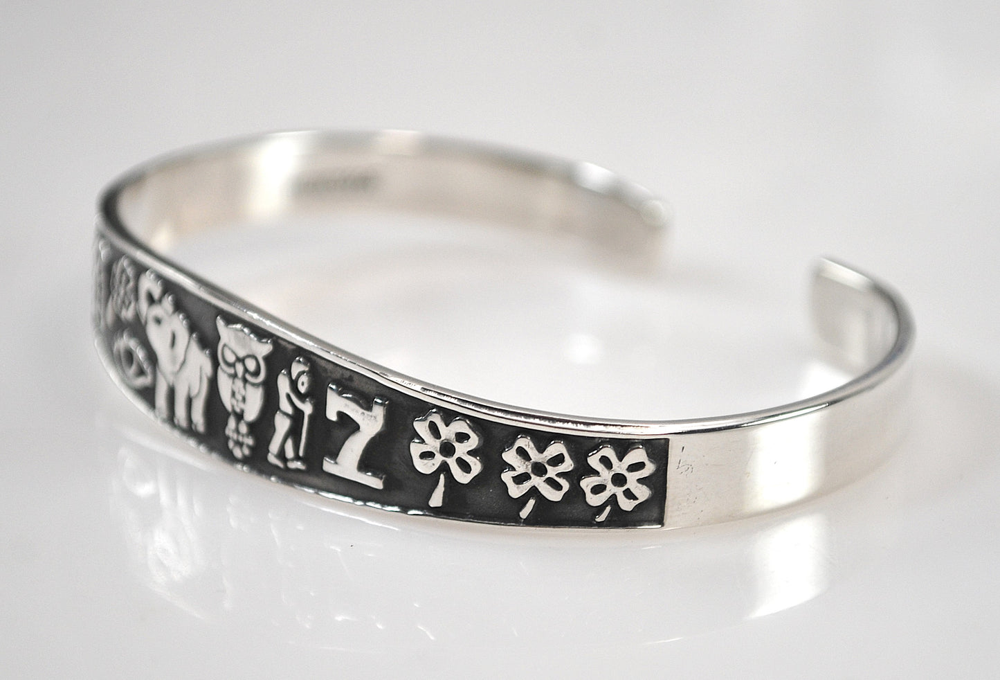 Sterling Silver Lucky Cuff Bracelet