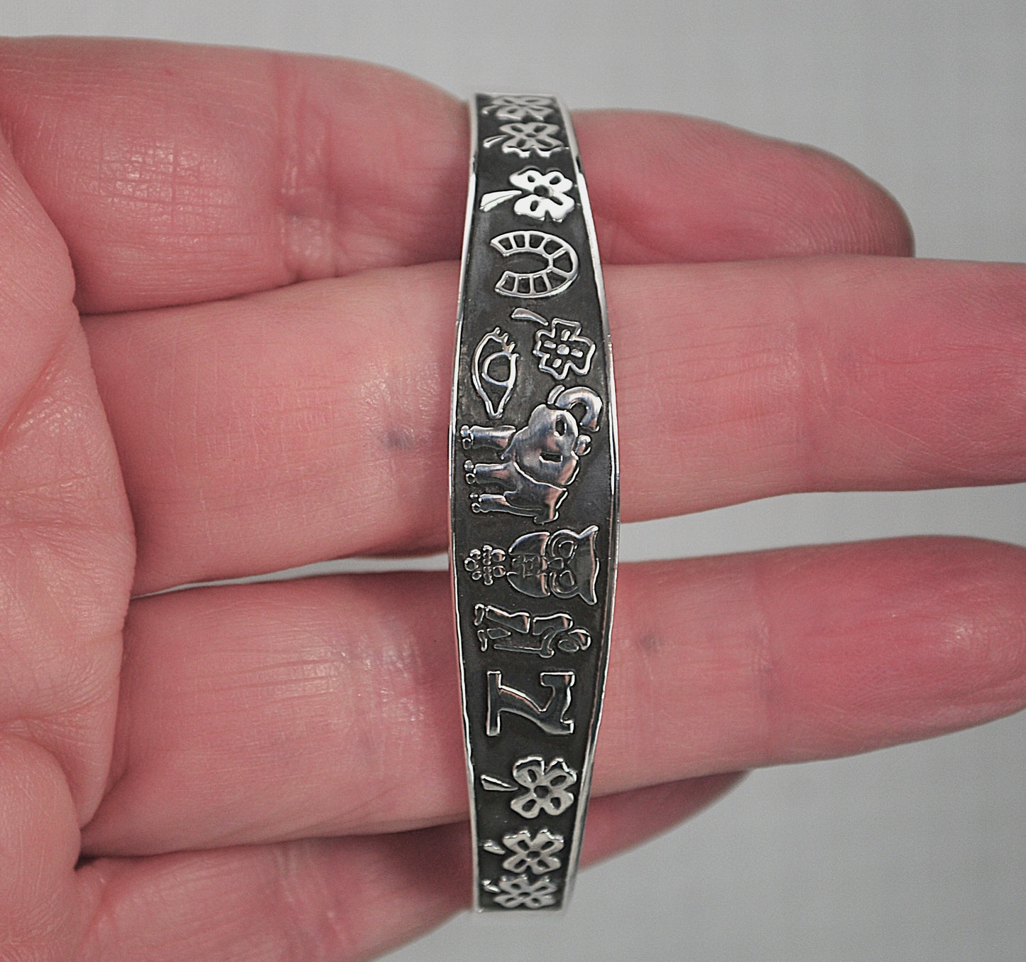 Sterling Silver Lucky Cuff Bracelet