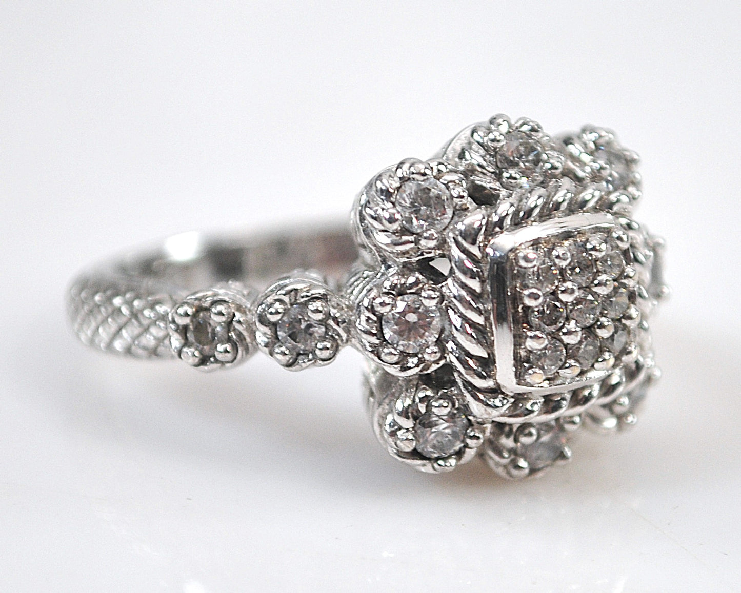 Judith Ripka Sterling Silver Cocktail Ring