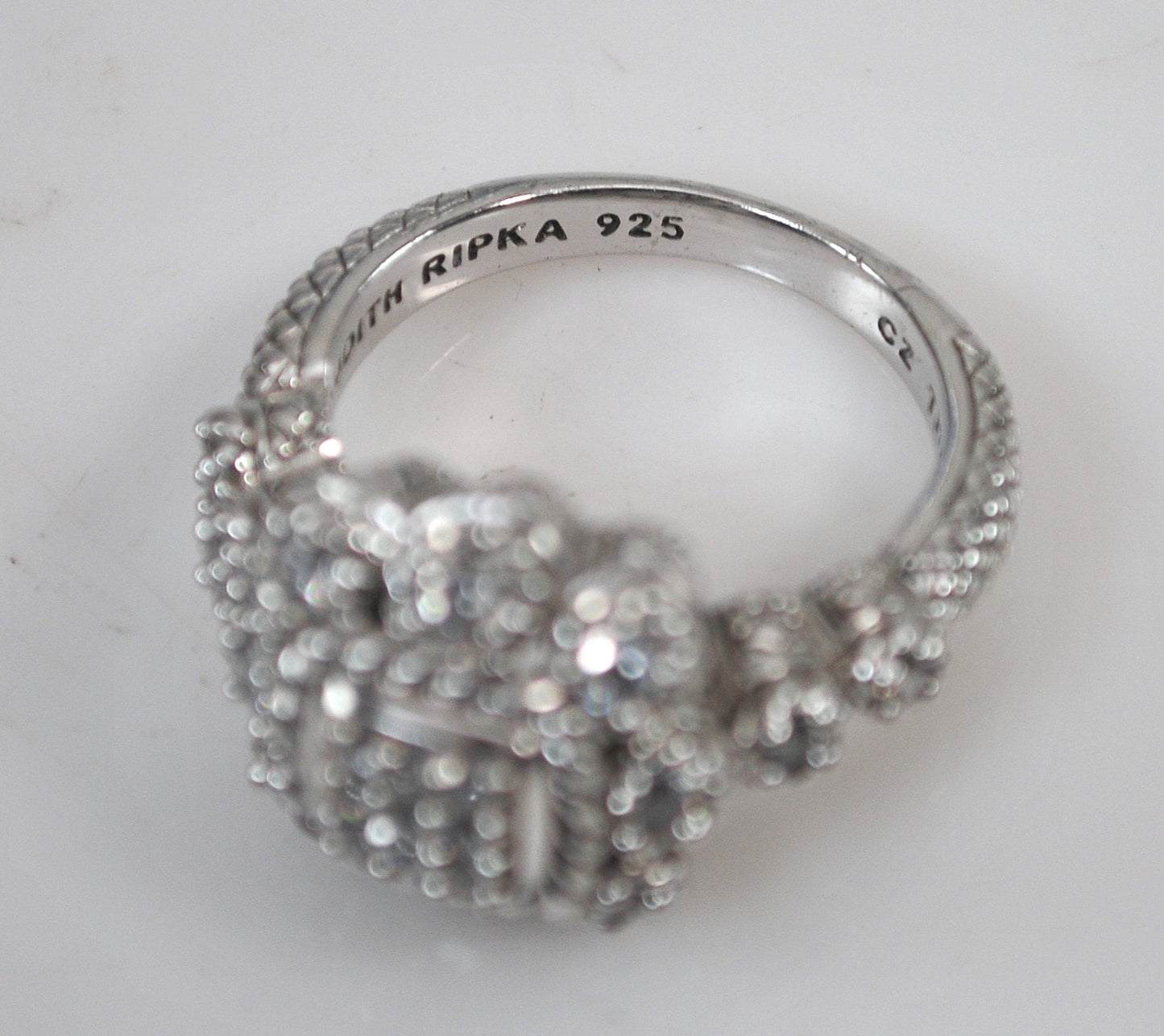Judith Ripka Sterling Silver Cocktail Ring
