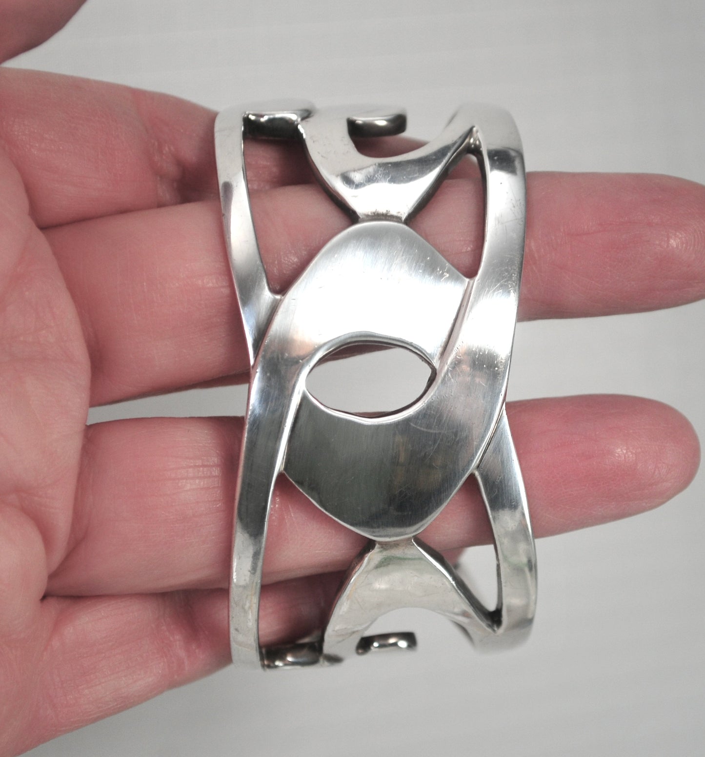 Winterthur Wide Sterling Silver Cuff Bracelet