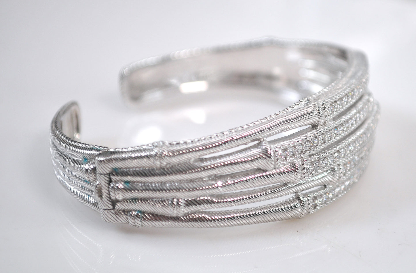 Judith Ripka Sterling Silver Diamonique Bangle Bracelet