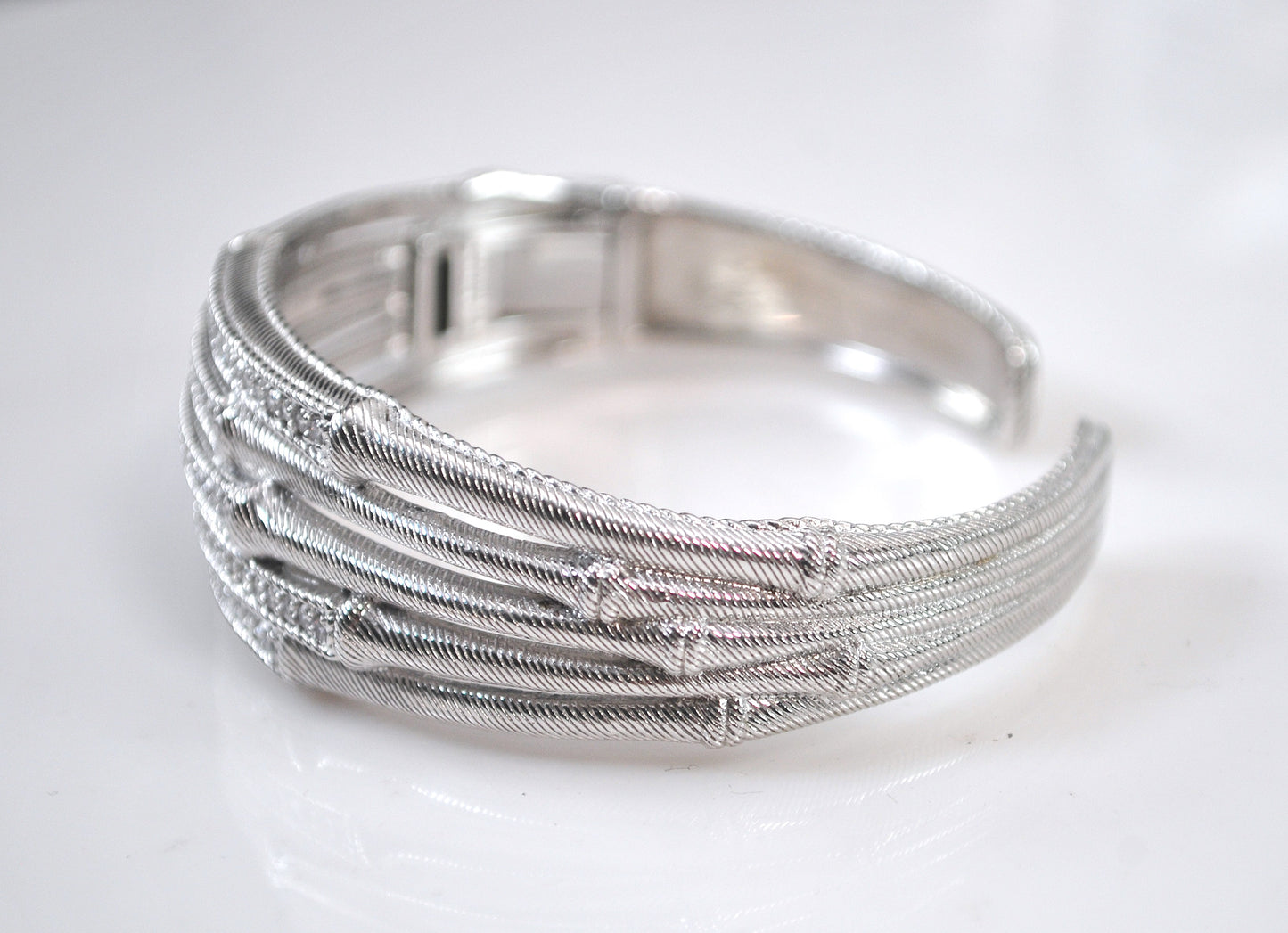 Judith Ripka Sterling Silver Diamonique Bangle Bracelet