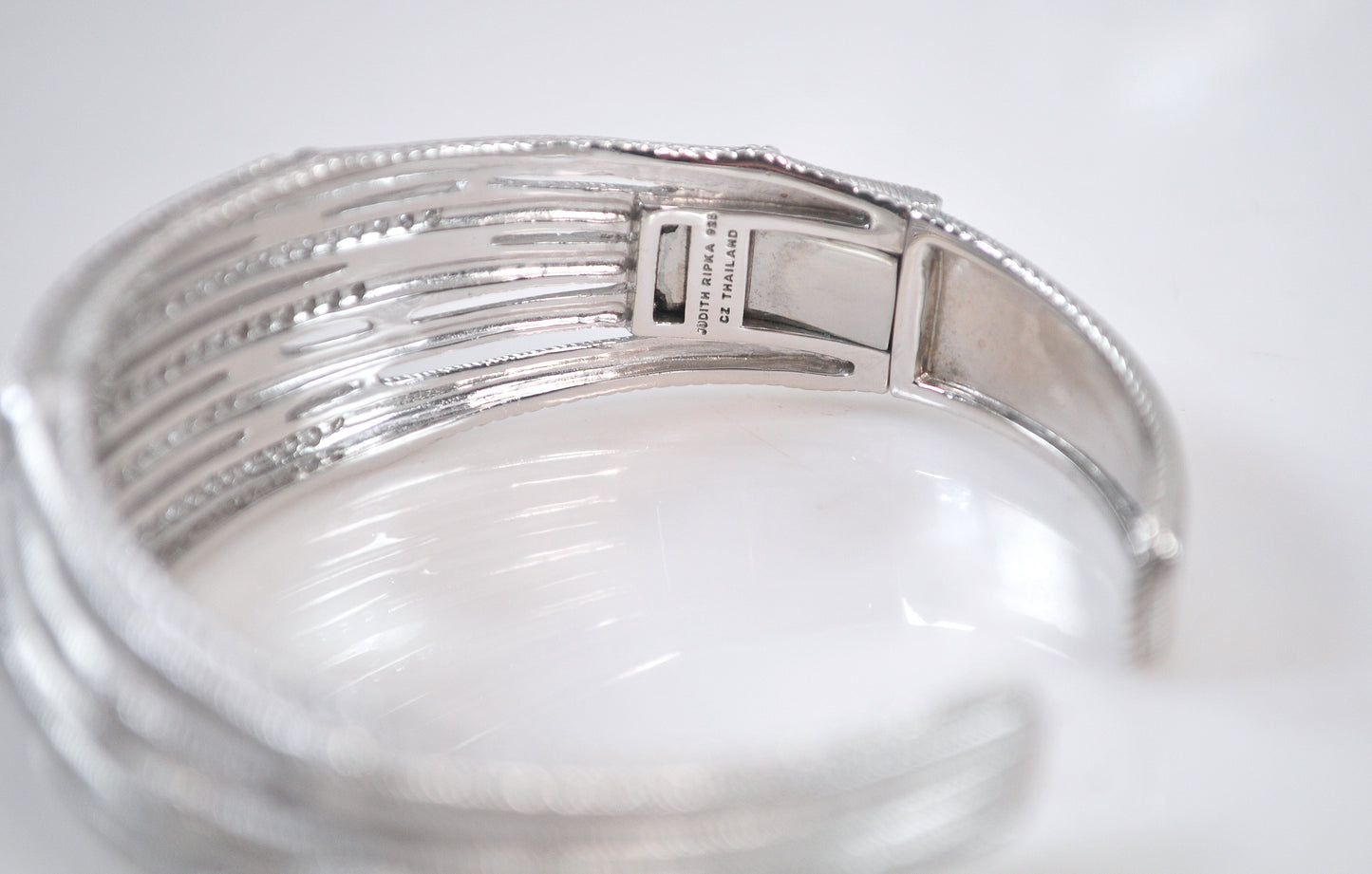 Judith Ripka Sterling Silver Diamonique Bangle Bracelet