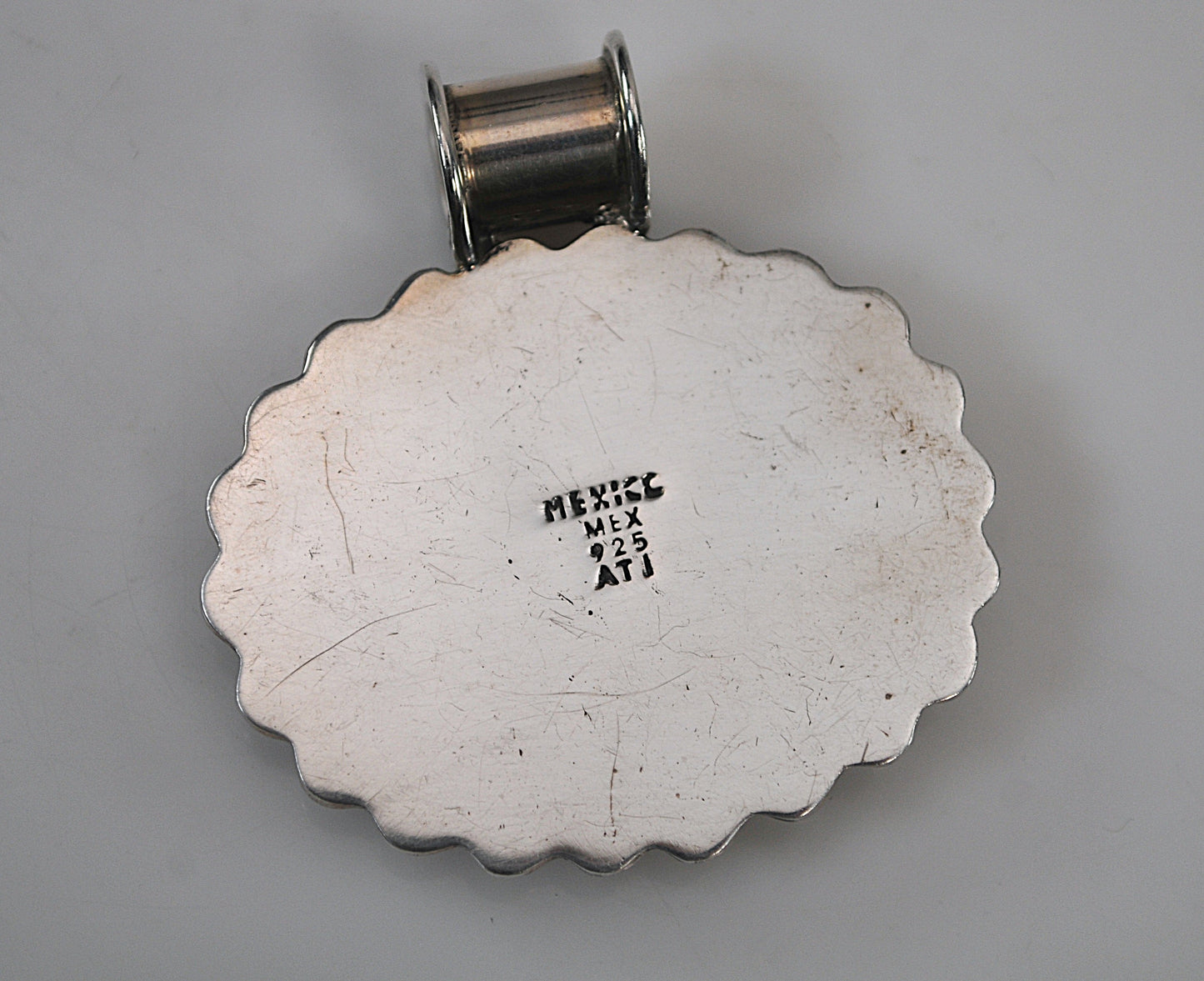 Large Sterling Silver Abalone Pendant