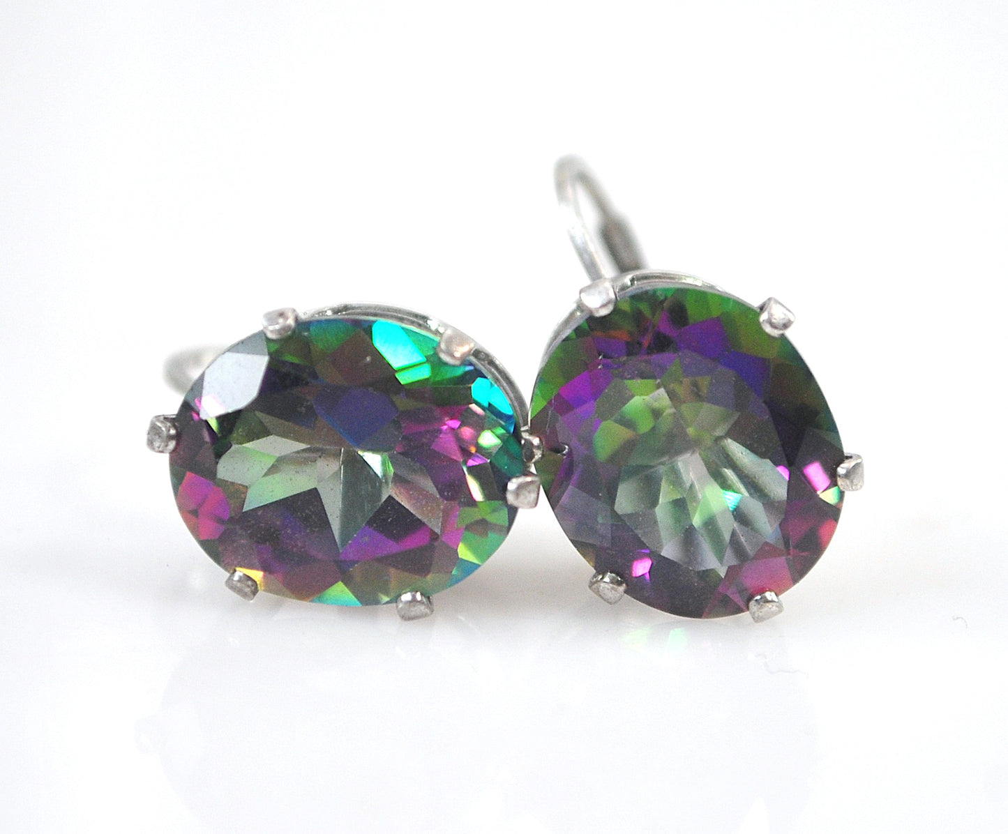 Stering Silver Mystic Topaz Earrings