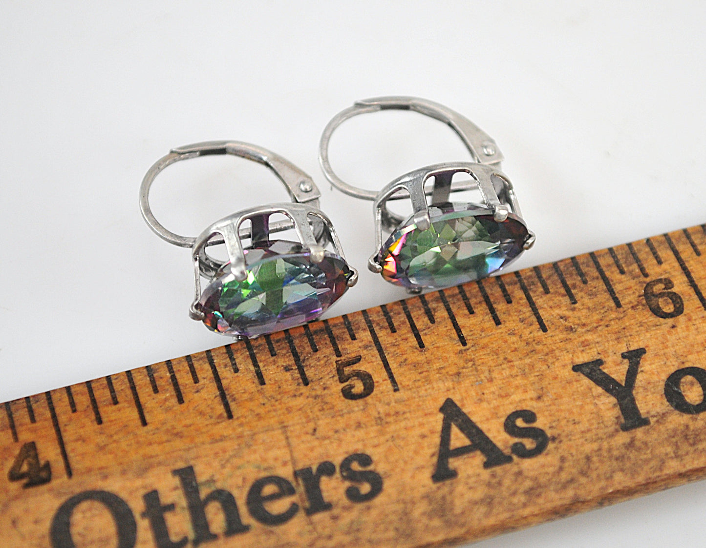 Stering Silver Mystic Topaz Earrings