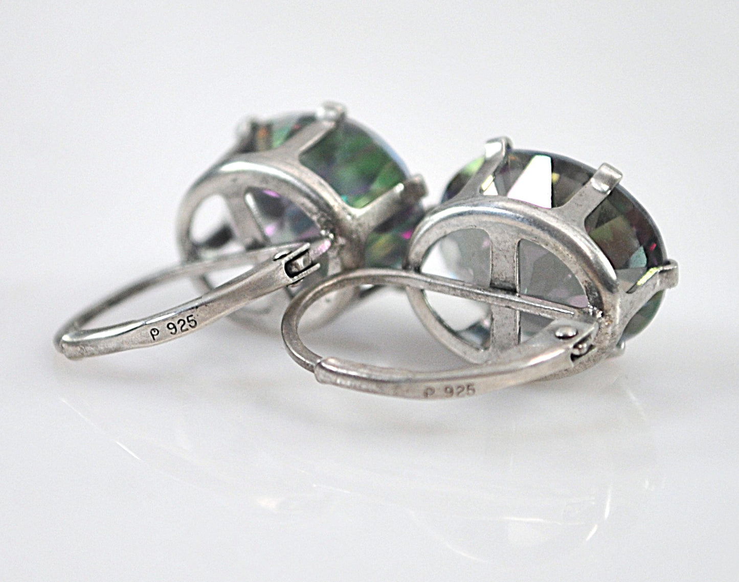 Stering Silver Mystic Topaz Earrings