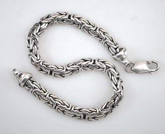 Sterling Silver Byzantine Bracelet