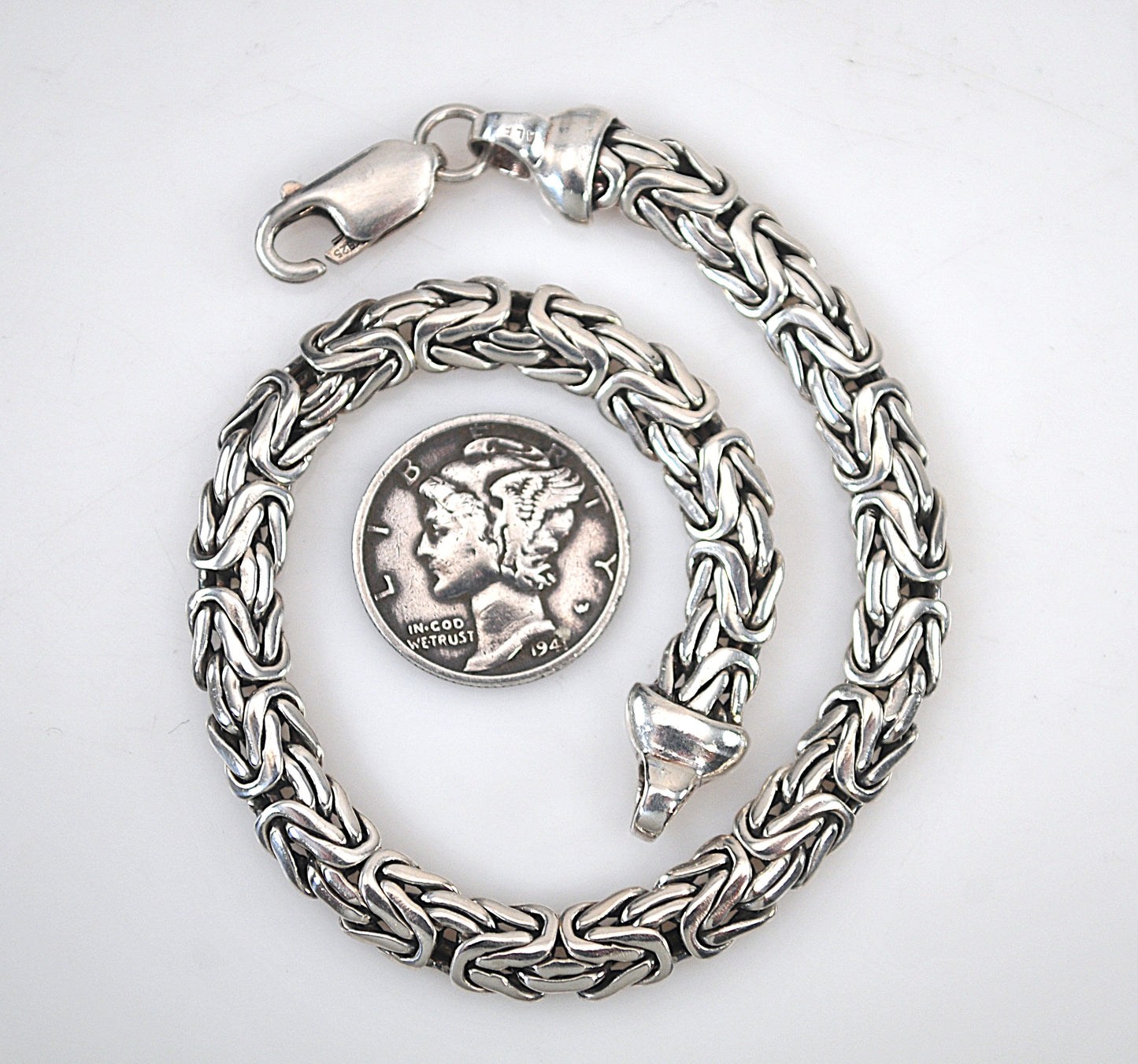 Sterling Silver Byzantine Bracelet