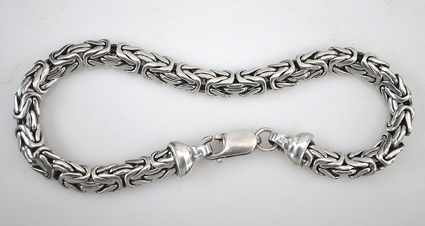 Sterling Silver Byzantine Bracelet