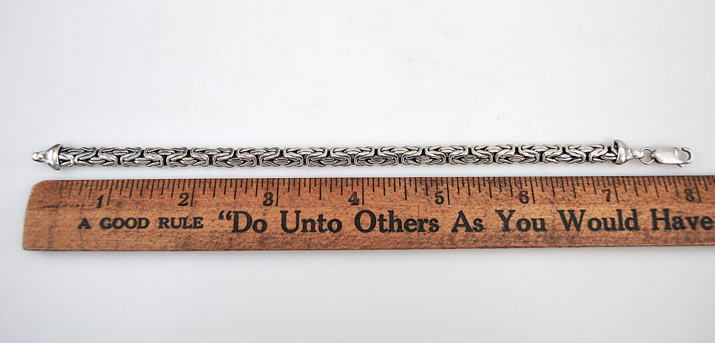 Sterling Silver Byzantine Bracelet