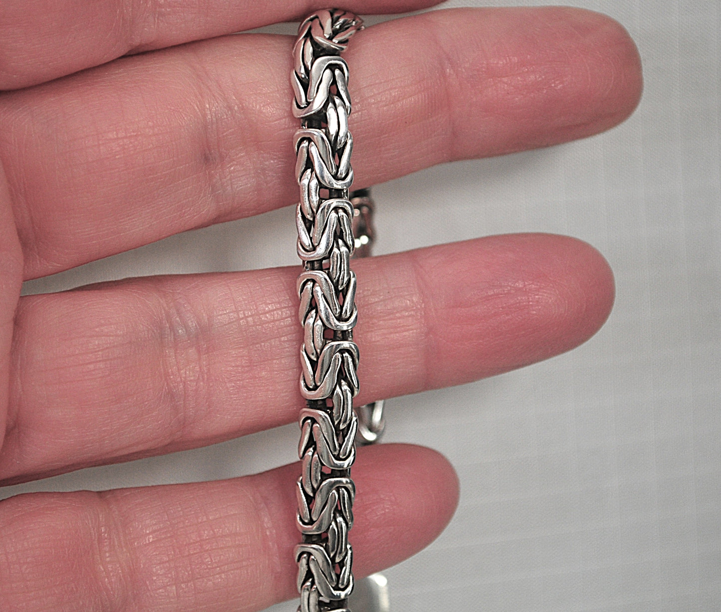 Sterling Silver Byzantine Bracelet