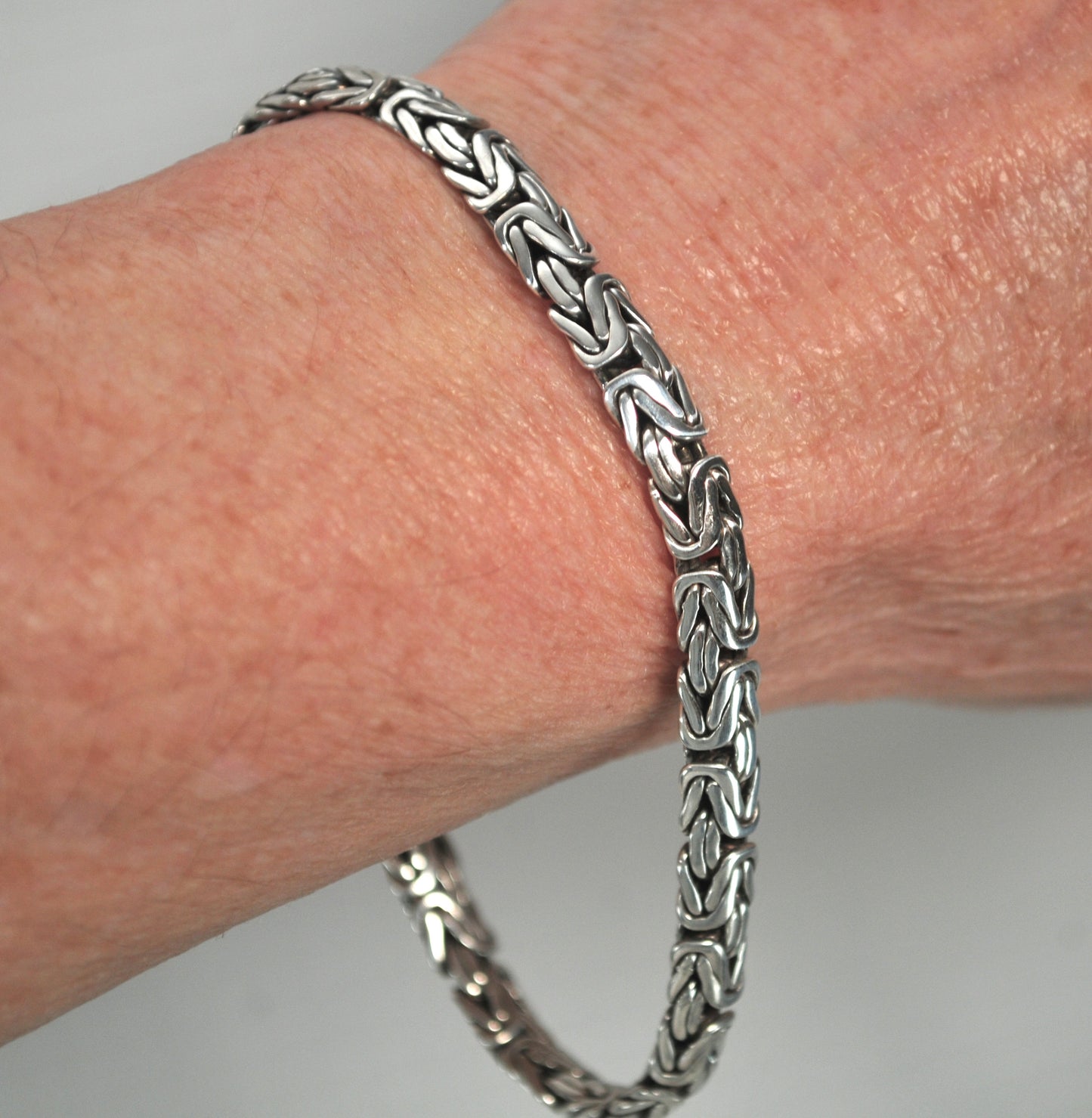 Sterling Silver Byzantine Bracelet