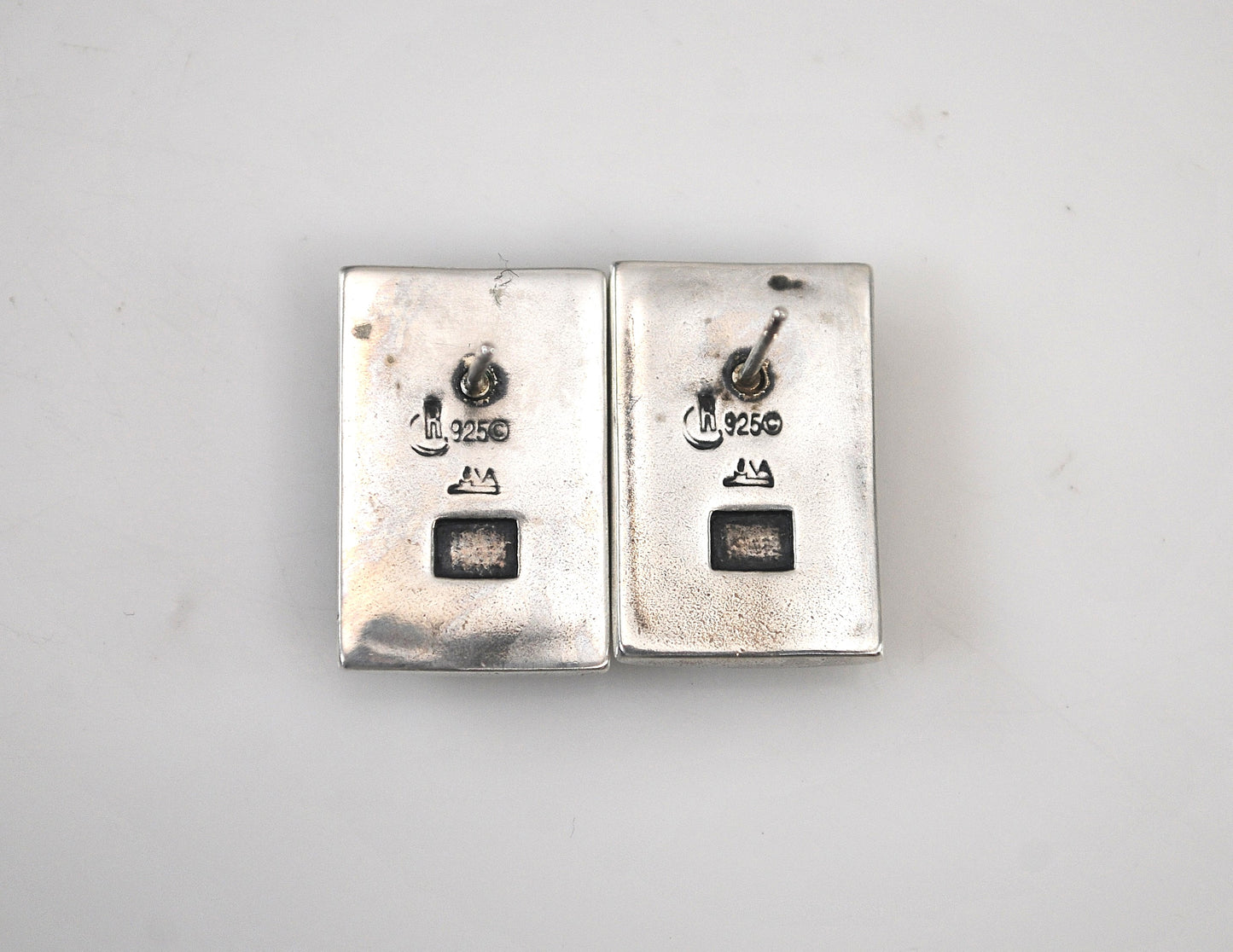 Sterling Silver Carolyn Pollack Green Turquoise Earrings